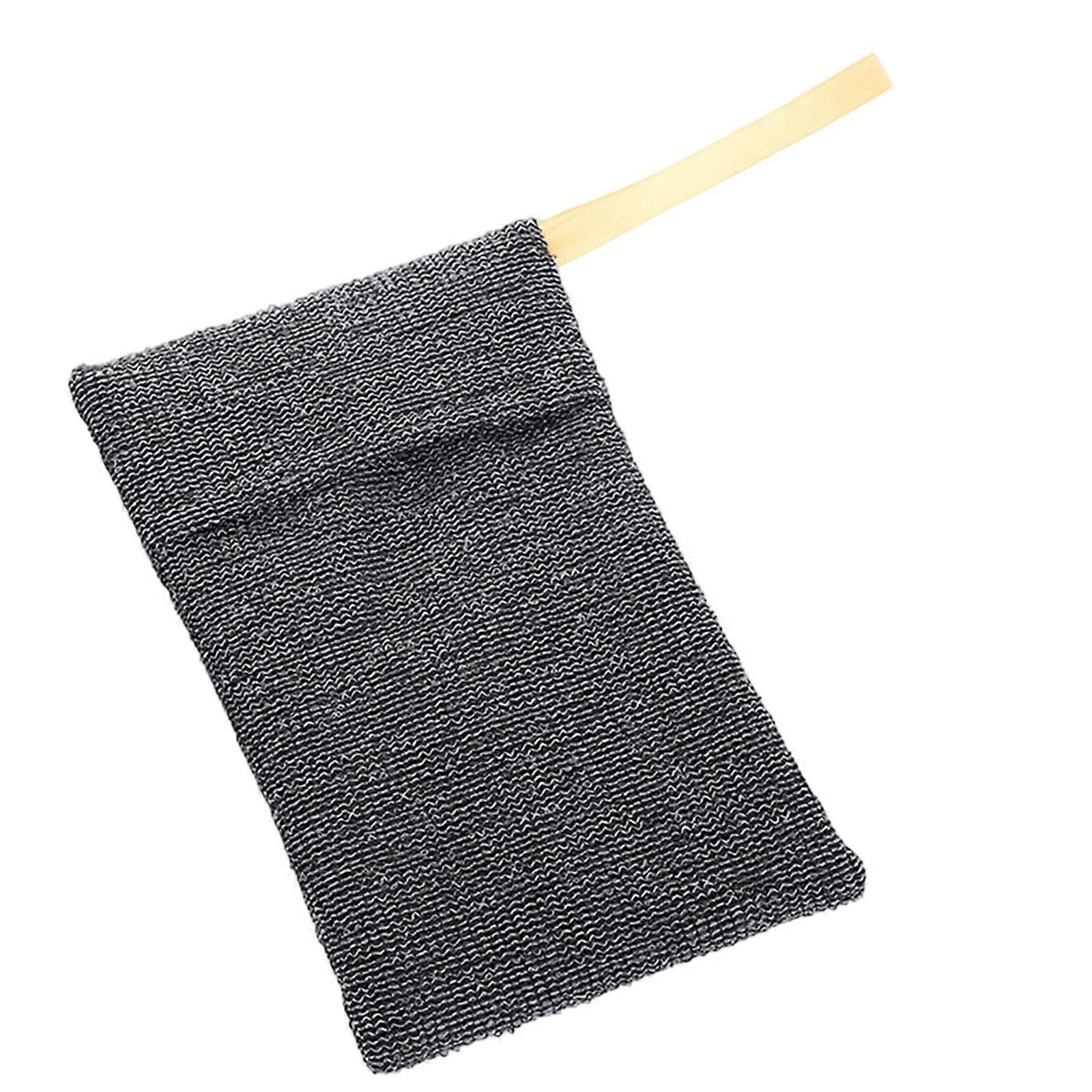 Reusable Soap Holder Exfoliating Mesh Soap Pouch Bath Accessories Hanging Loop for Space Saving Durability Nylon Mesh  Orange and yellow