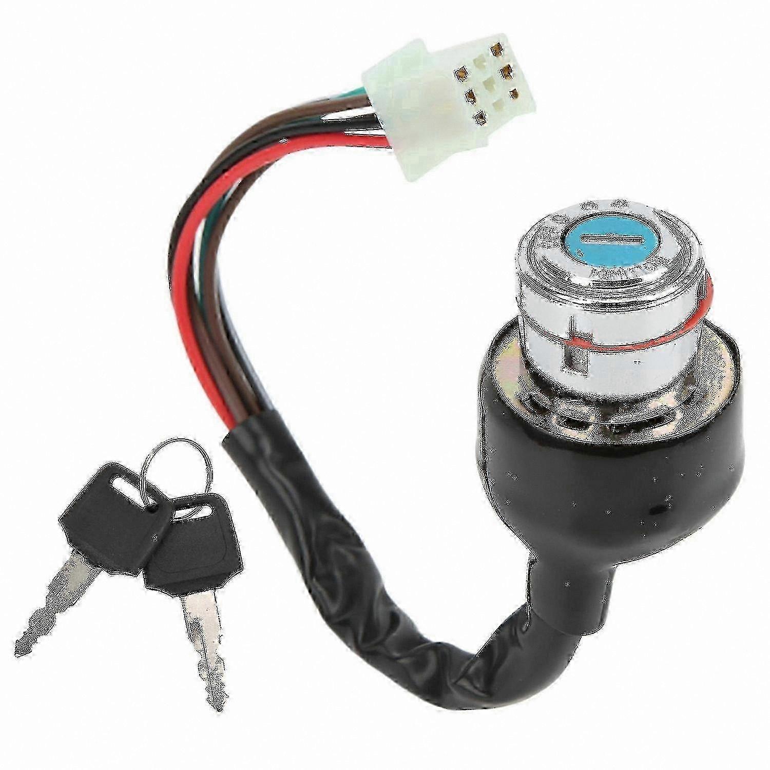 ATV Ignition Key Switch 9 Holes 6 Wires for 90cc 110cc 250cc Vehicles