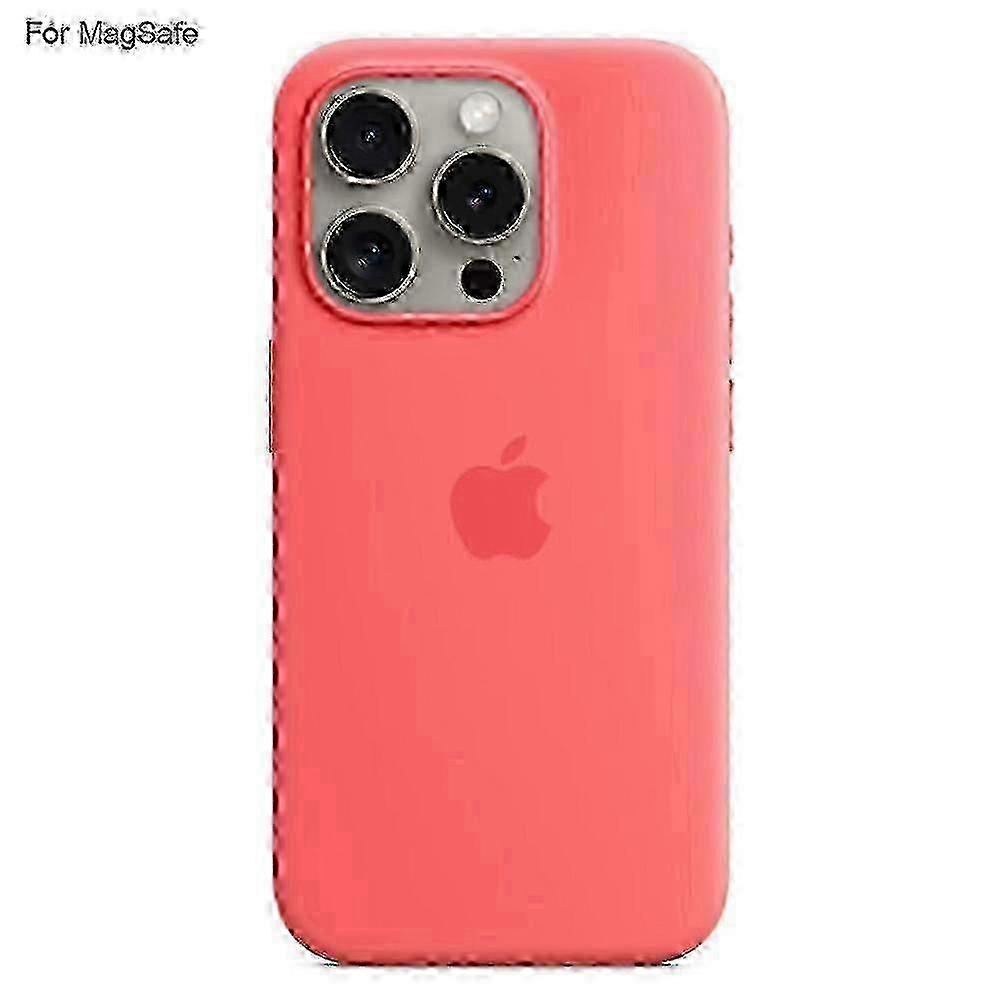 ​For iPhone 15 Pro Max Liquid Silicone Protective Case with MagSafe Charging and Induction Popover Design​