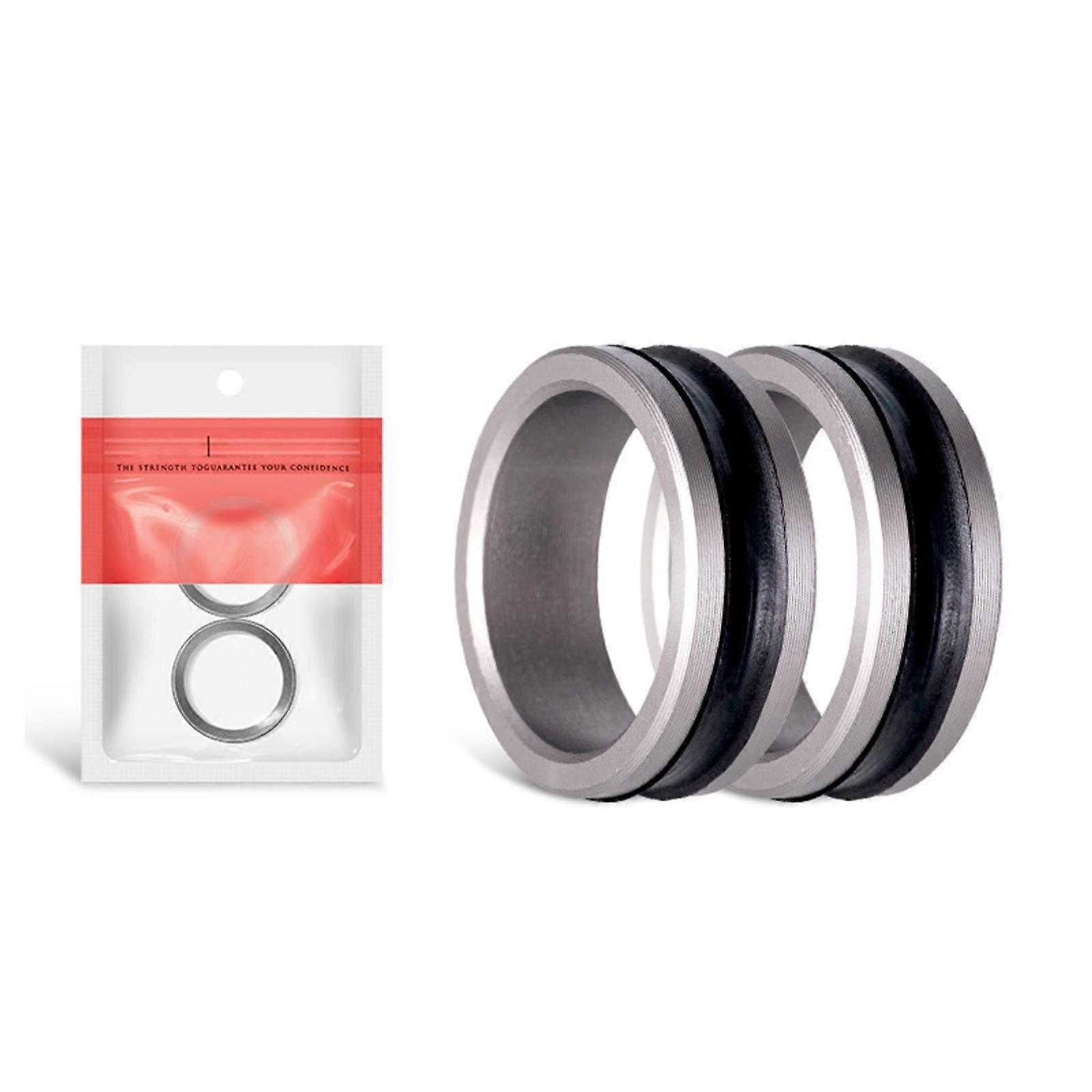 2pack de connecteurs de ligne métallique renforcés Anneaux de guidage de ligne de pêche de type lourd pendant le voyage de pêche gris