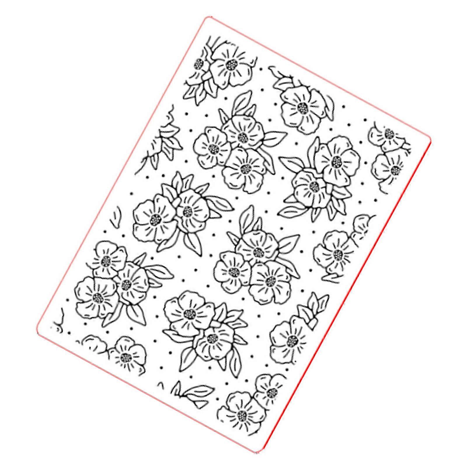 Flower Textured Embossing Folder Flower Textured Templates Embossing Stencils for Cardmaking Scrapbooking Paper Craft Multicolor