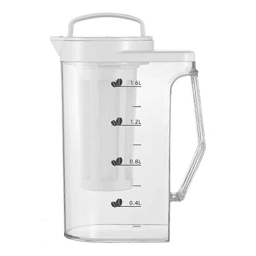 Large Water Pitcher 1.6L,Ideal for Fridge,Suitable for Hot and Cold Drinks, Perfect for Ice Tea,Juice and Beverages