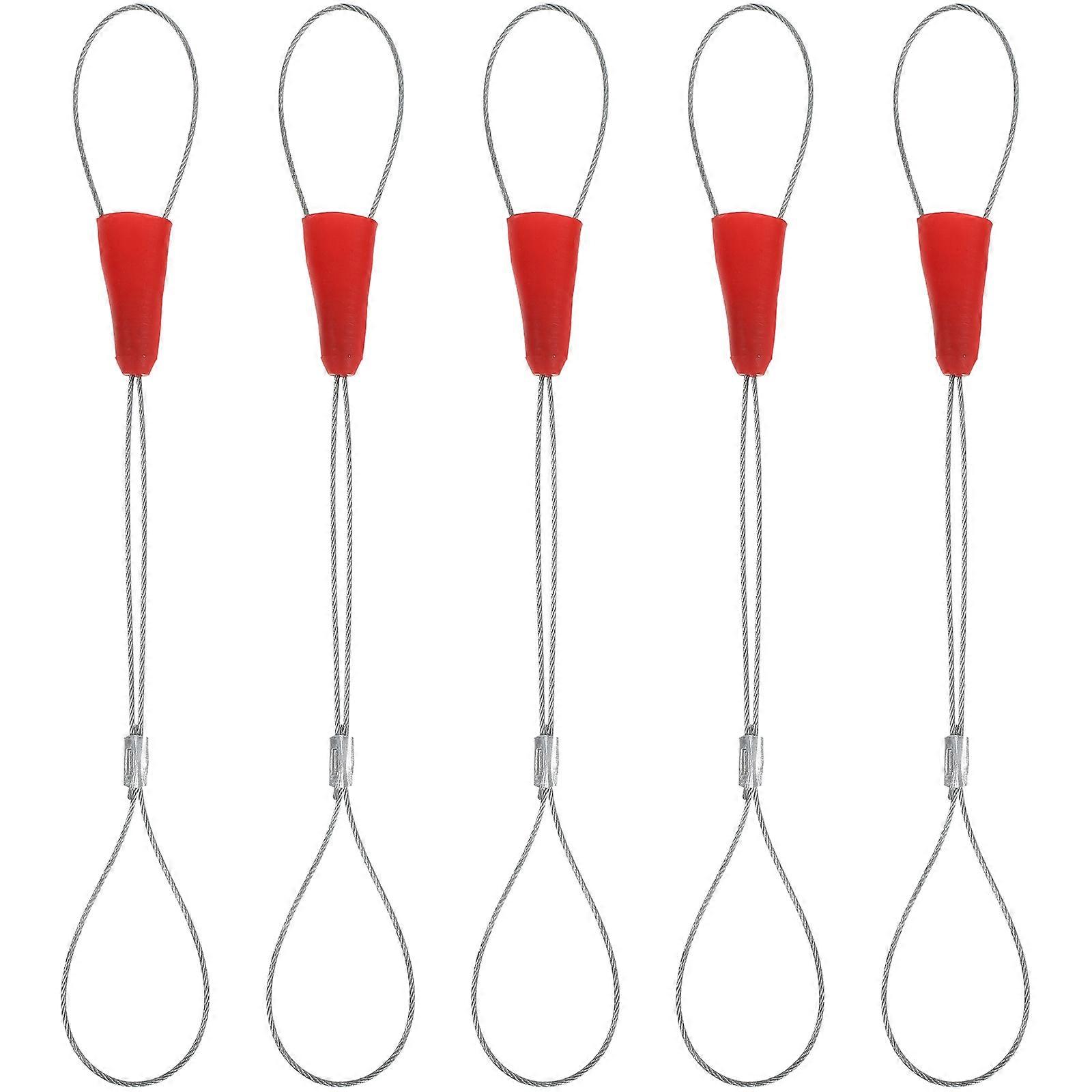 Silver Electrician Cable Pullers Wire Traction Puller for Home Use 5Pcs