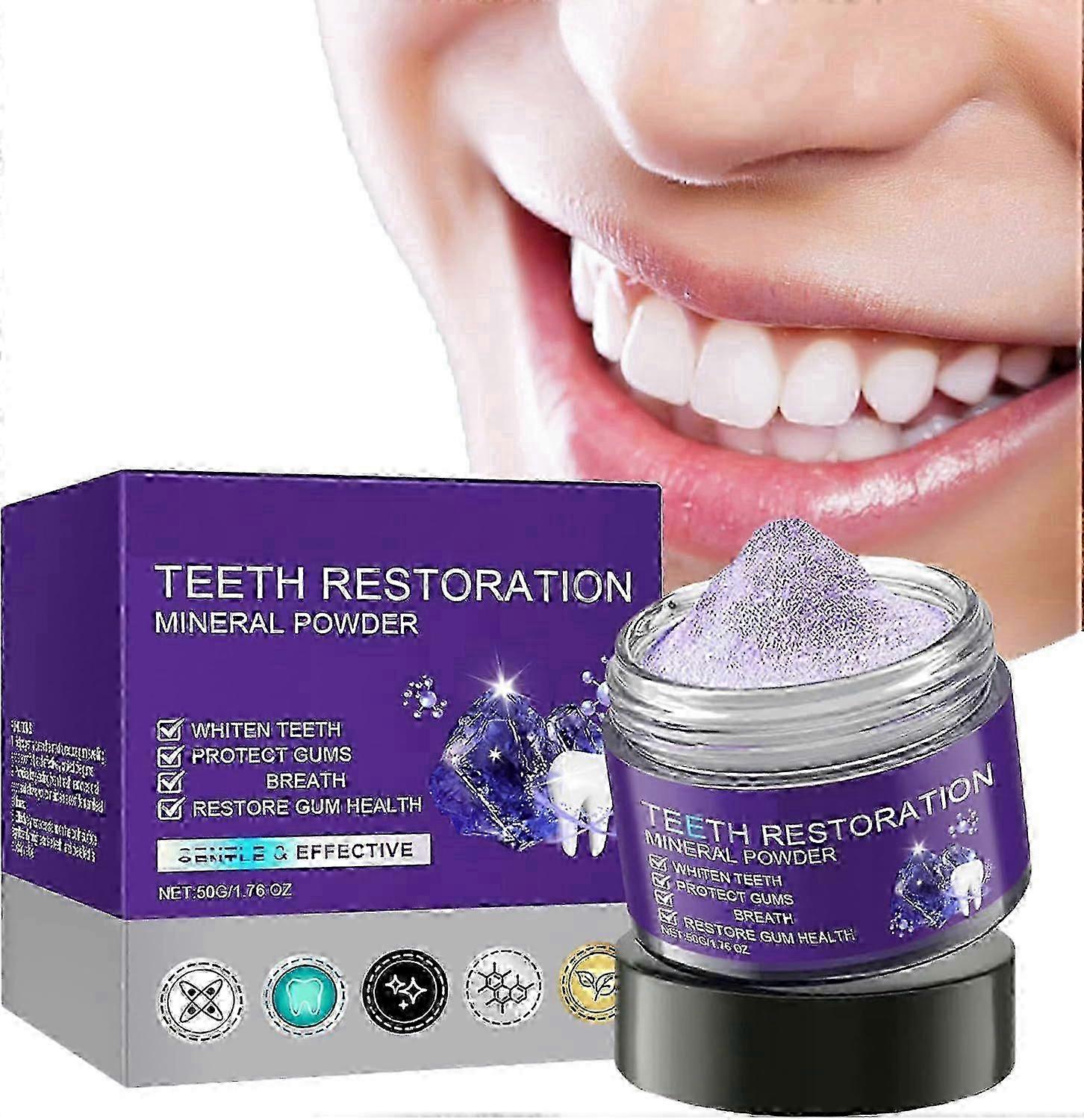 치아 복원 미네랄 파우더, 구강 및 치아 관리 미네랄 파우더, 치아 미백제 강화에 효과적
