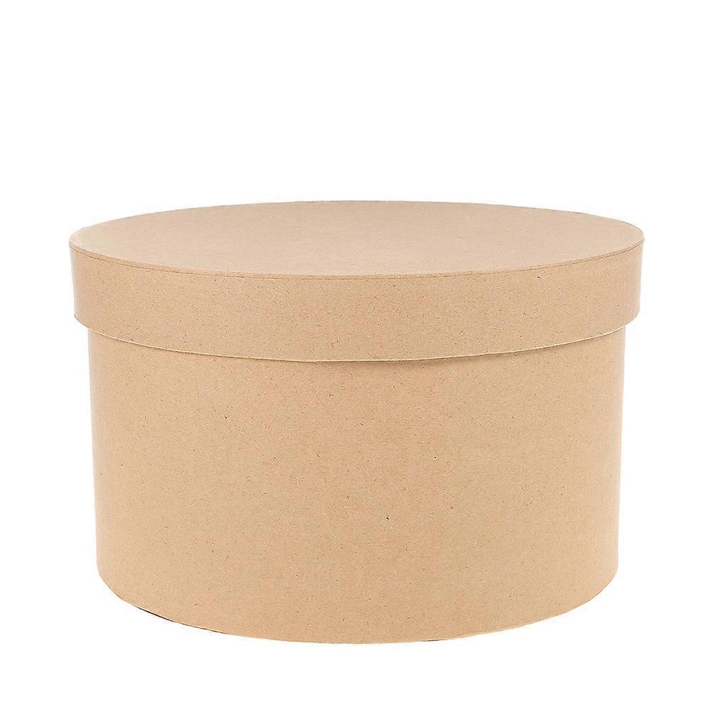 Hardboard Cookie Box Oval Kraft Paper for Storage Use 1 Box