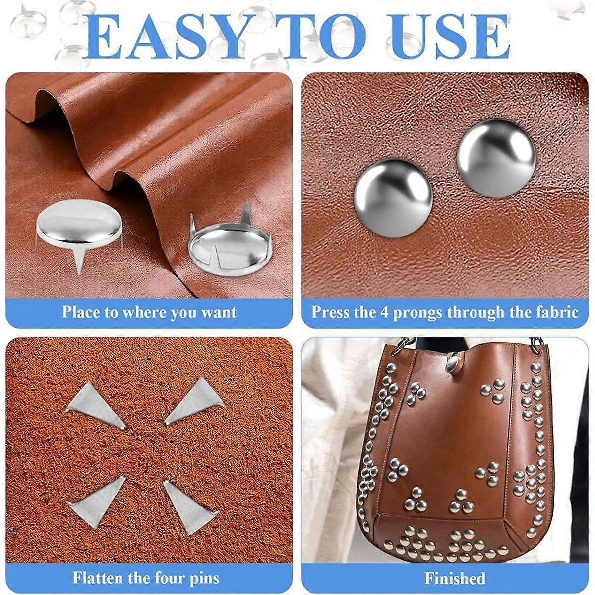 250Pcs 16mm Round Dome Studs