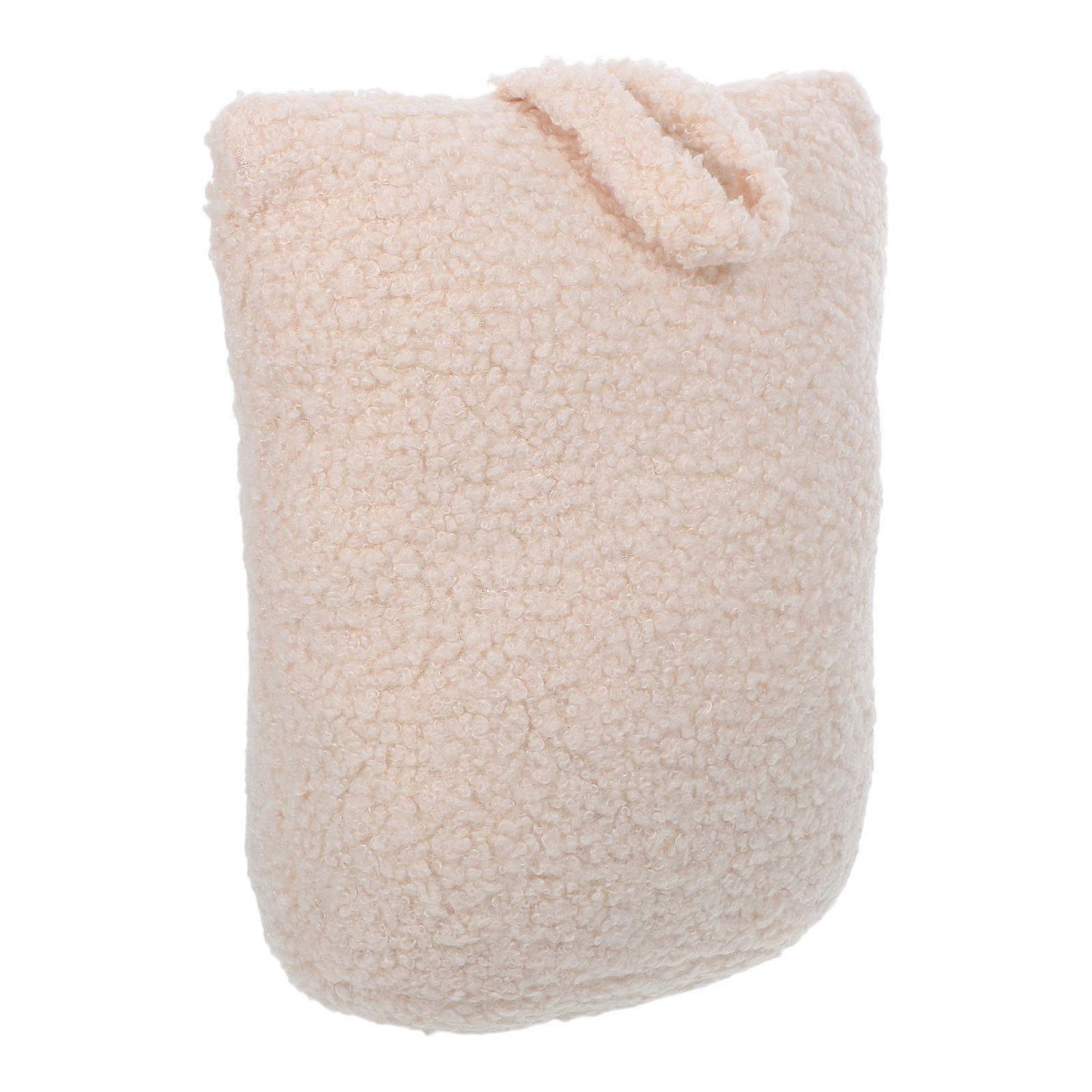 Gemütlicher Türstopper aus Plüsch, beige, mit Türstabilisierung, 1 Stück