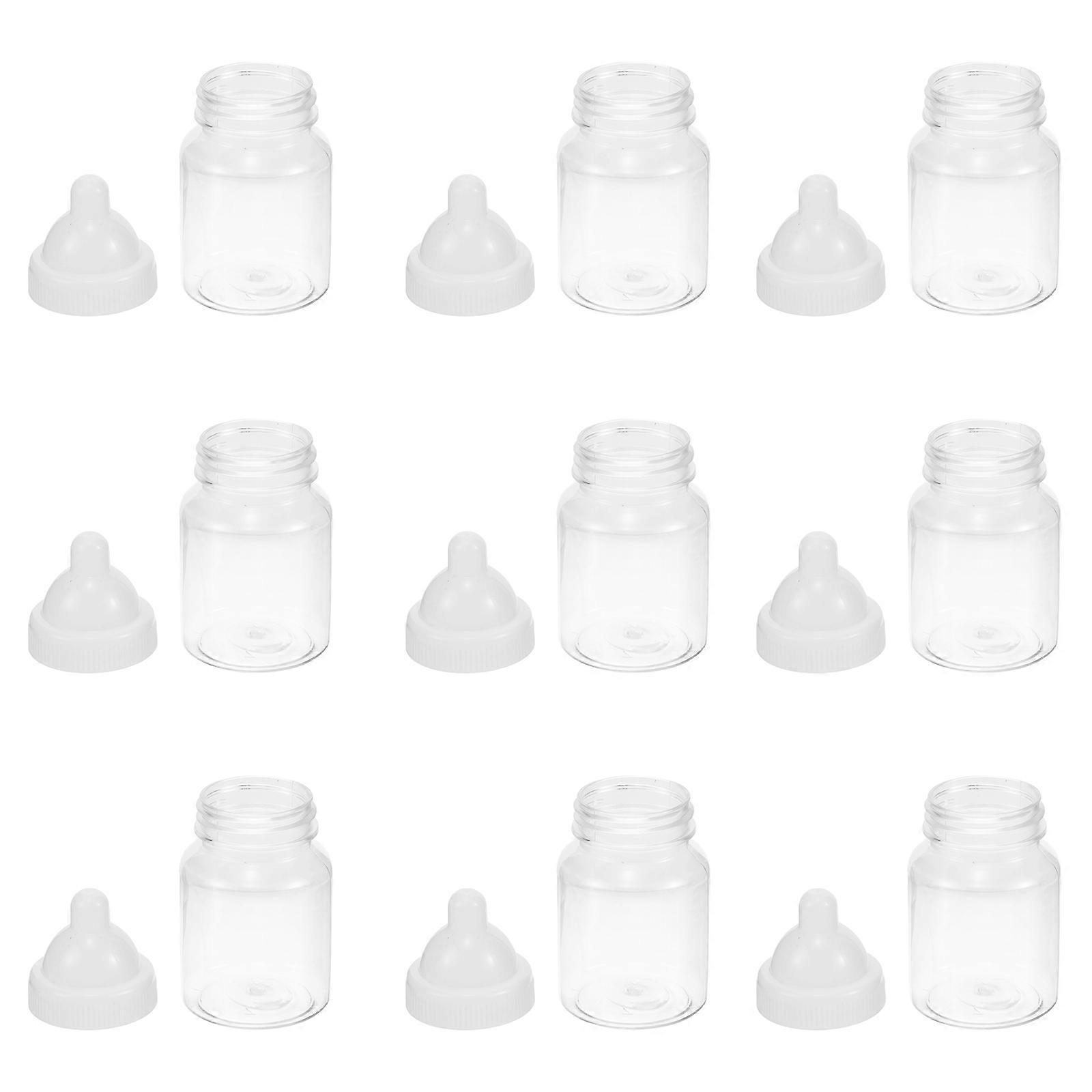 Baby Bottle Candy Boxes for Storage Use 12Pcs Creative Transparent White Boxes