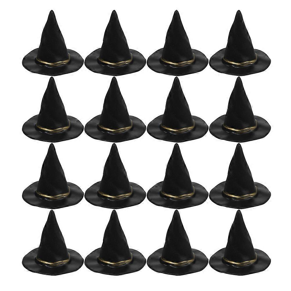 Halloween Decoration Miniature Witch Hats for Decoration 72Pcs Black Plastic
