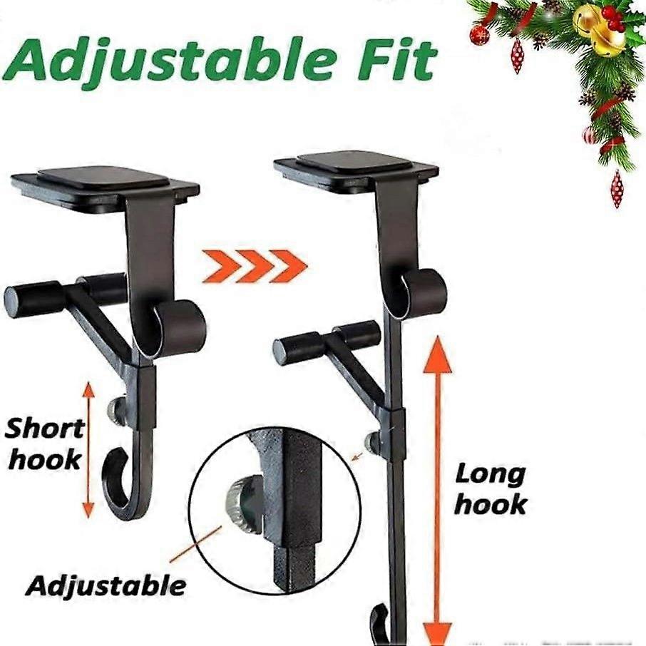 Paeose mantle wreath stand, adjustable Christmas mantle support with hooks.