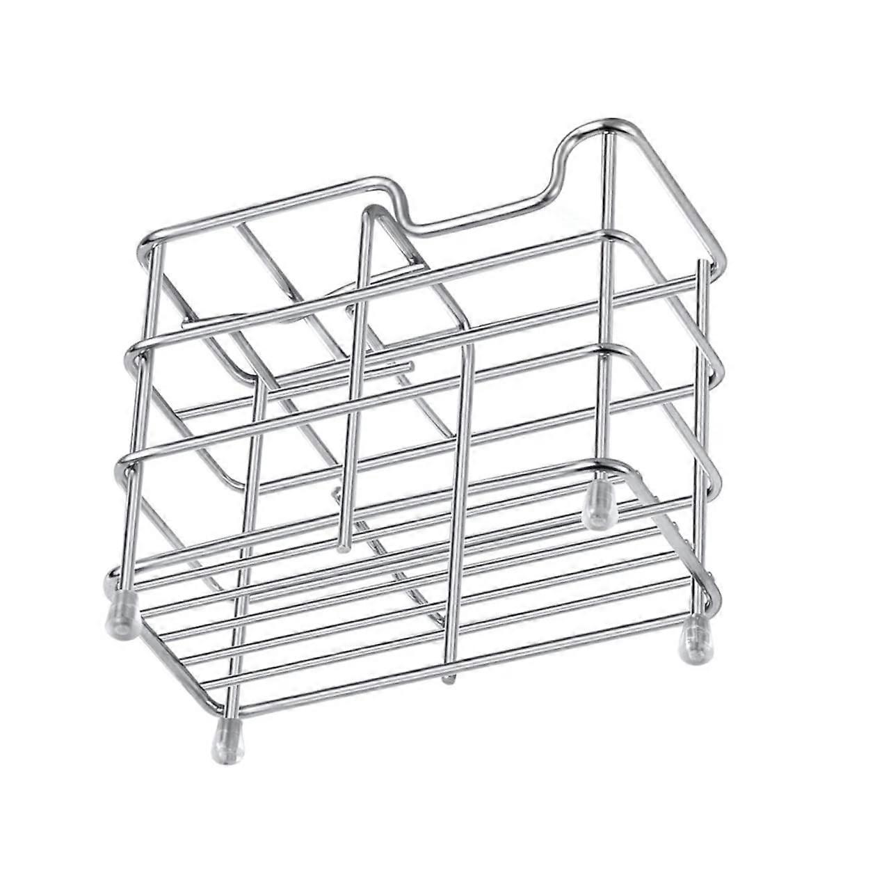 Stainless Steel Toothbrush and Toothpaste Holder with Ventilation for Bathroom Storage