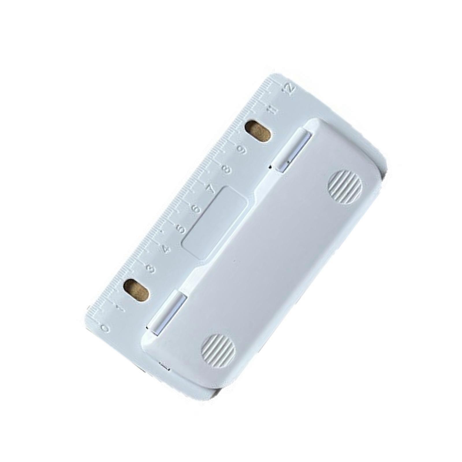 Circle Punches Paper Puncher for Notebook Scrapbook, 3 Sheets Capacity 2 Hole Punches Handheld Loose Leaf Paper Puncher  White