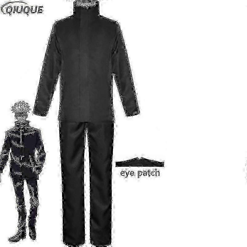 أنيمي جوجوتسو كايسن جوجو ساتورو تأثيري زي قمم السراويل العين التصحيح هالوين حزب الرجال موحدة الباروك-ص