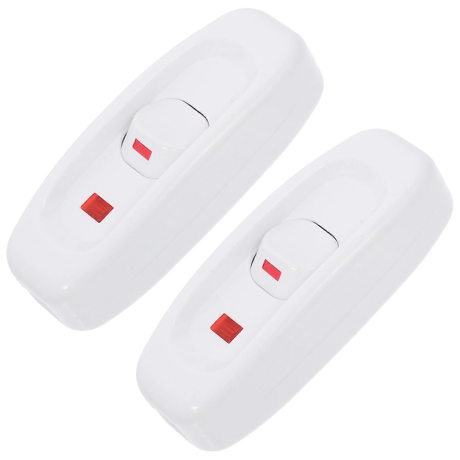 Switch Button Inline Cord Switches For Lamps And Electrical Devices Easy Installation .10X2.60X2.00CM 2Pcs