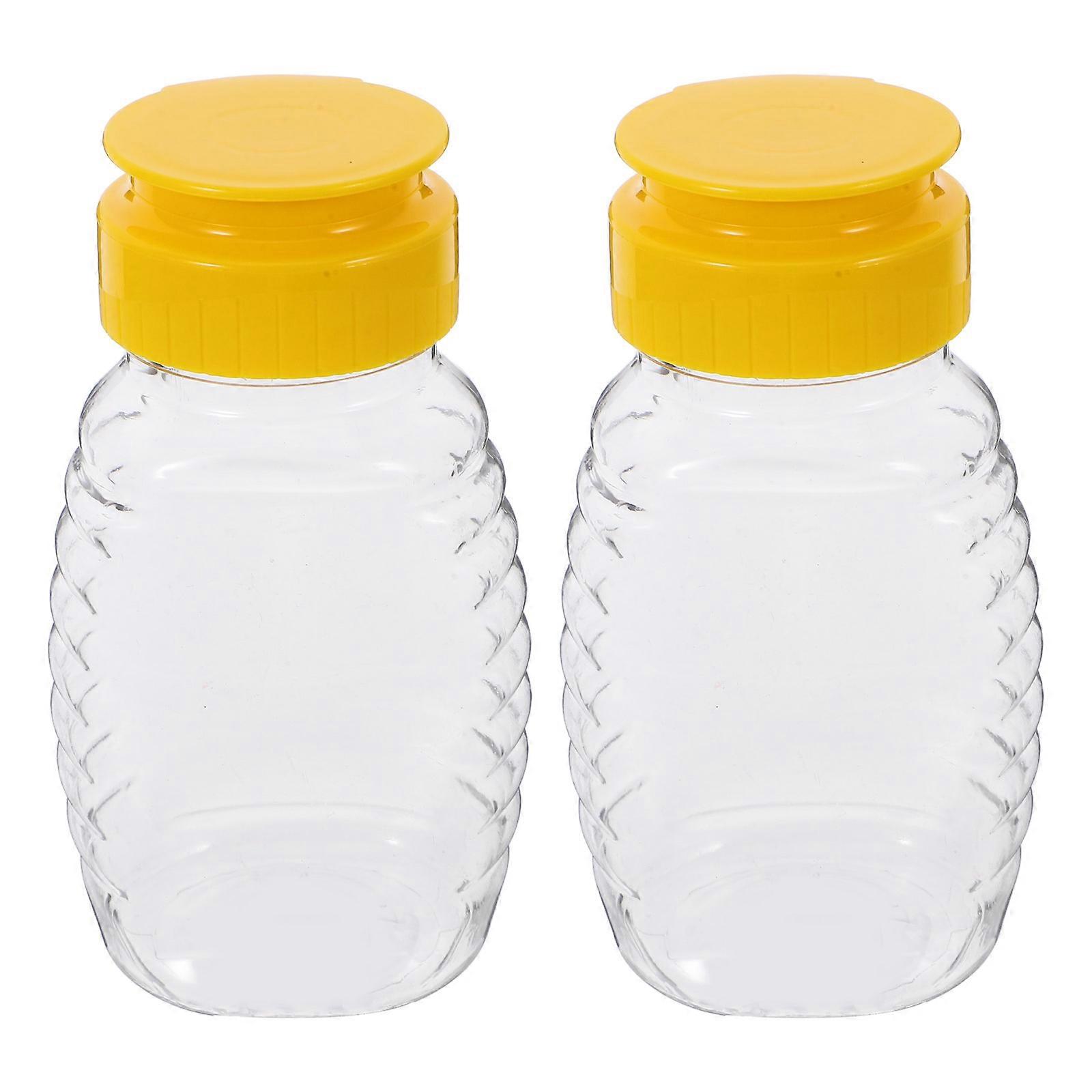 2Pcs Honey Dispenser Bottle for Uniform Squeeze Multi Color