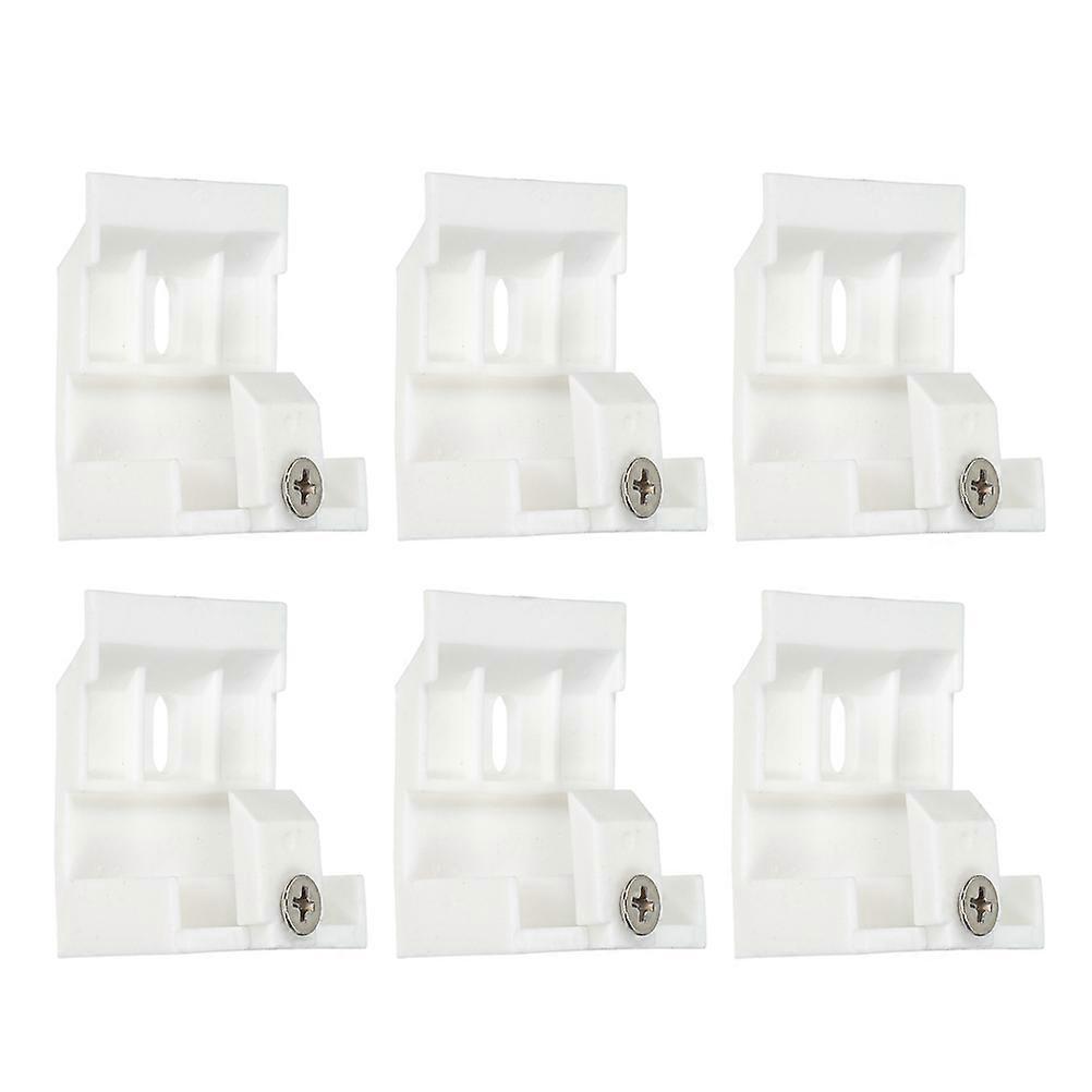 6Pcs White Ceiling Curtain Bracket for Heavy Duty Window Blinds Support