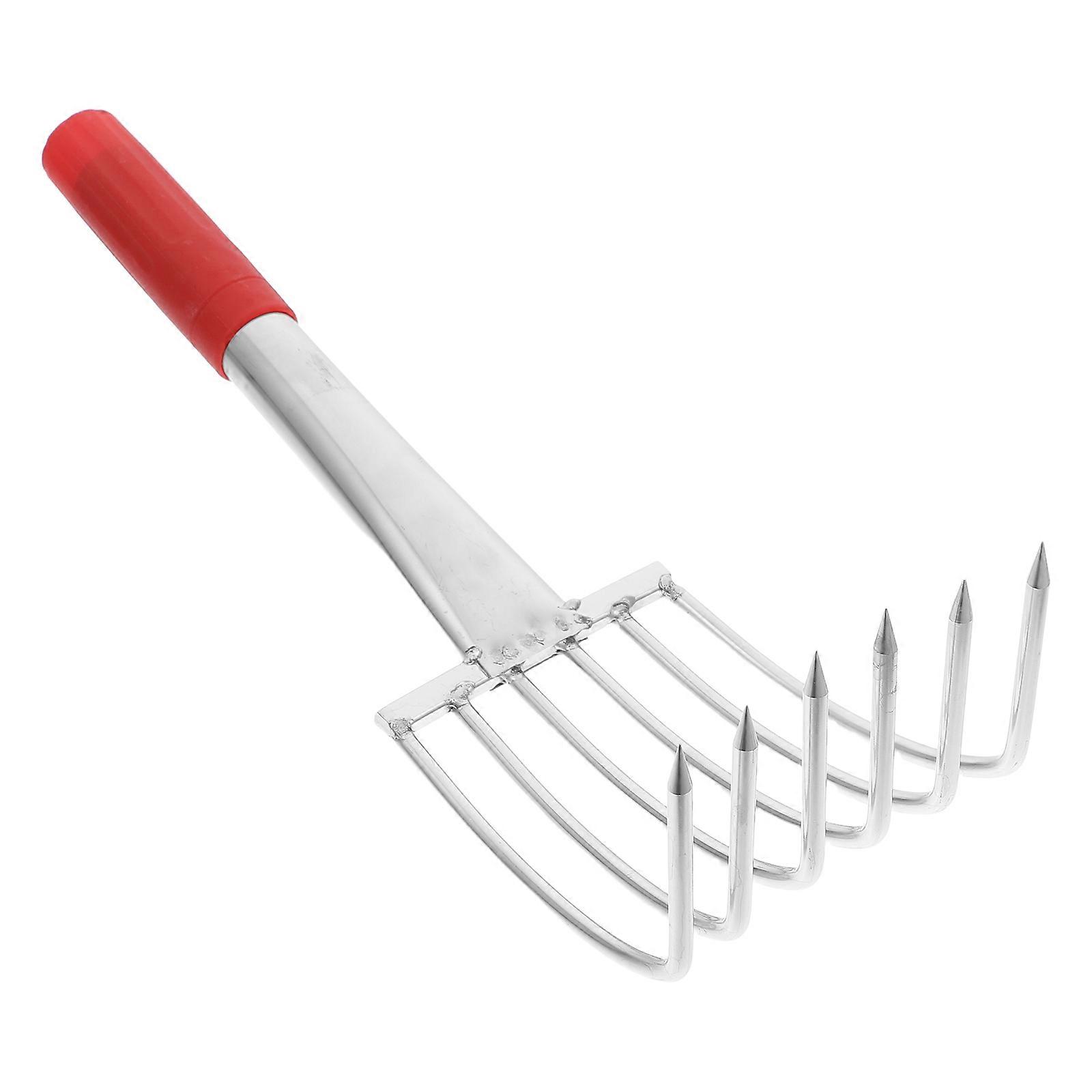 Lightweight Stainless Steel Clamming Rake for Shell Digging Beach Supply