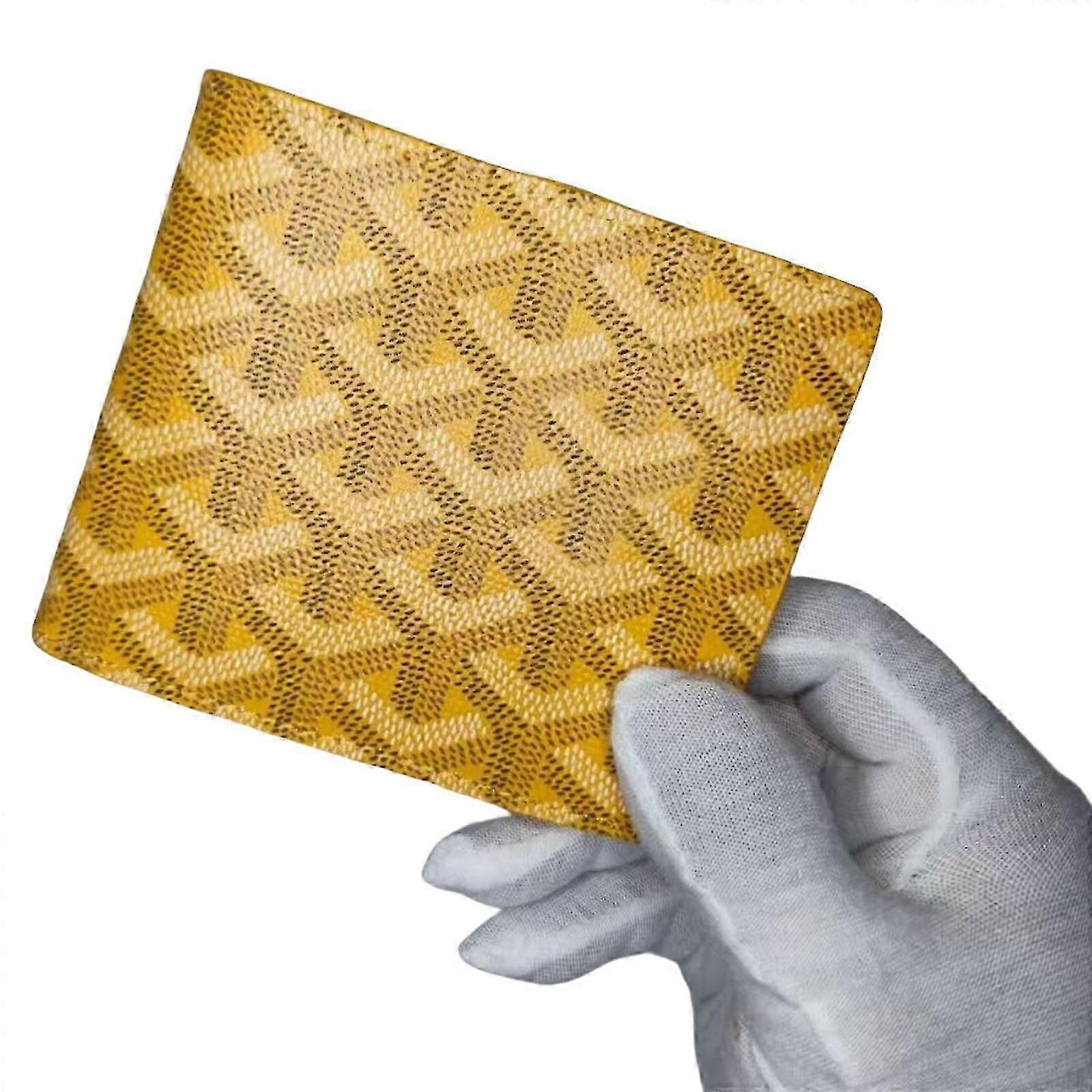 Stylish Card Holder for Casual Use, Short Wallet with Apricot Houndstooth Print