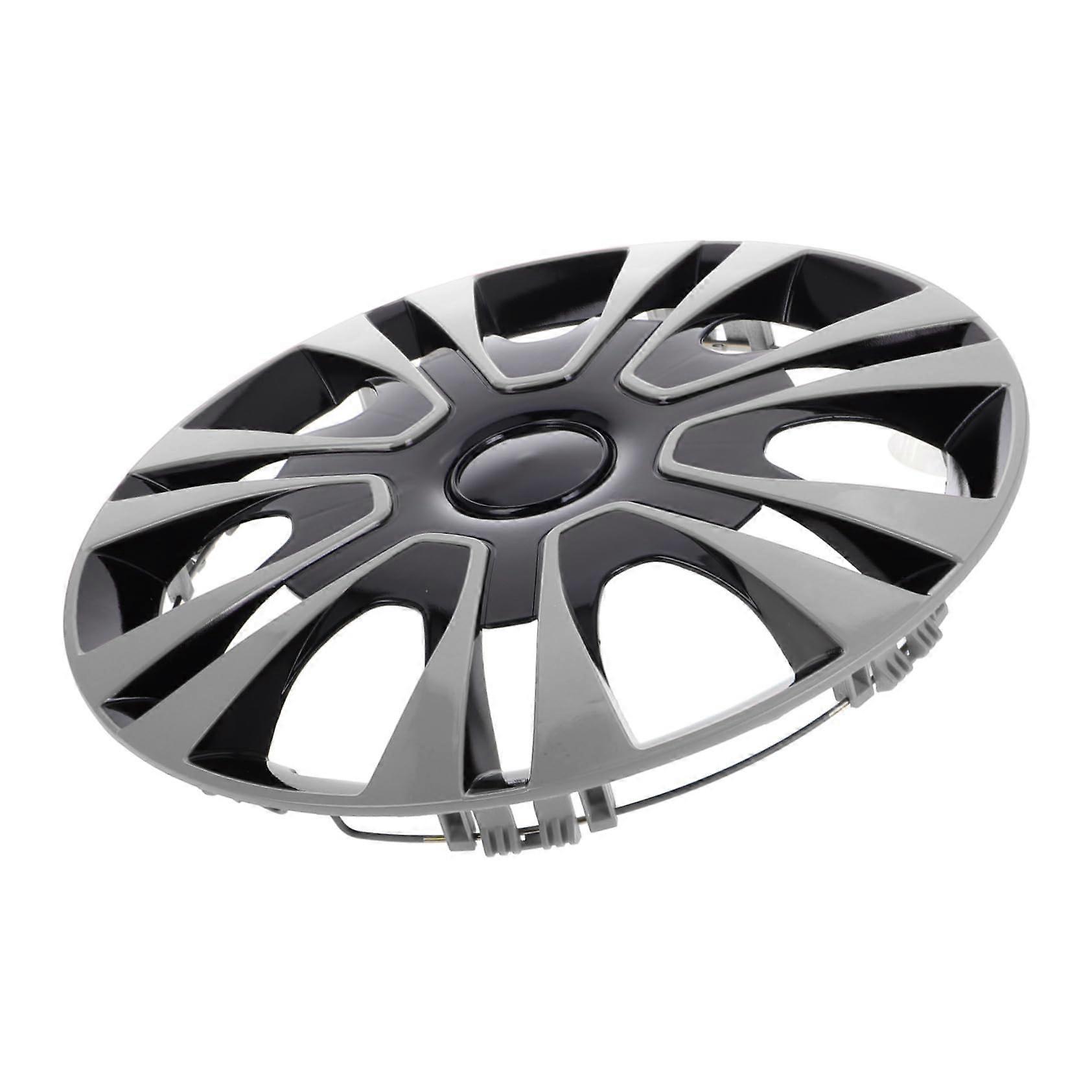 13 Inch Silver Car Wheel Covers Universal Hubcaps Splash Resistant Durable Polypropylene