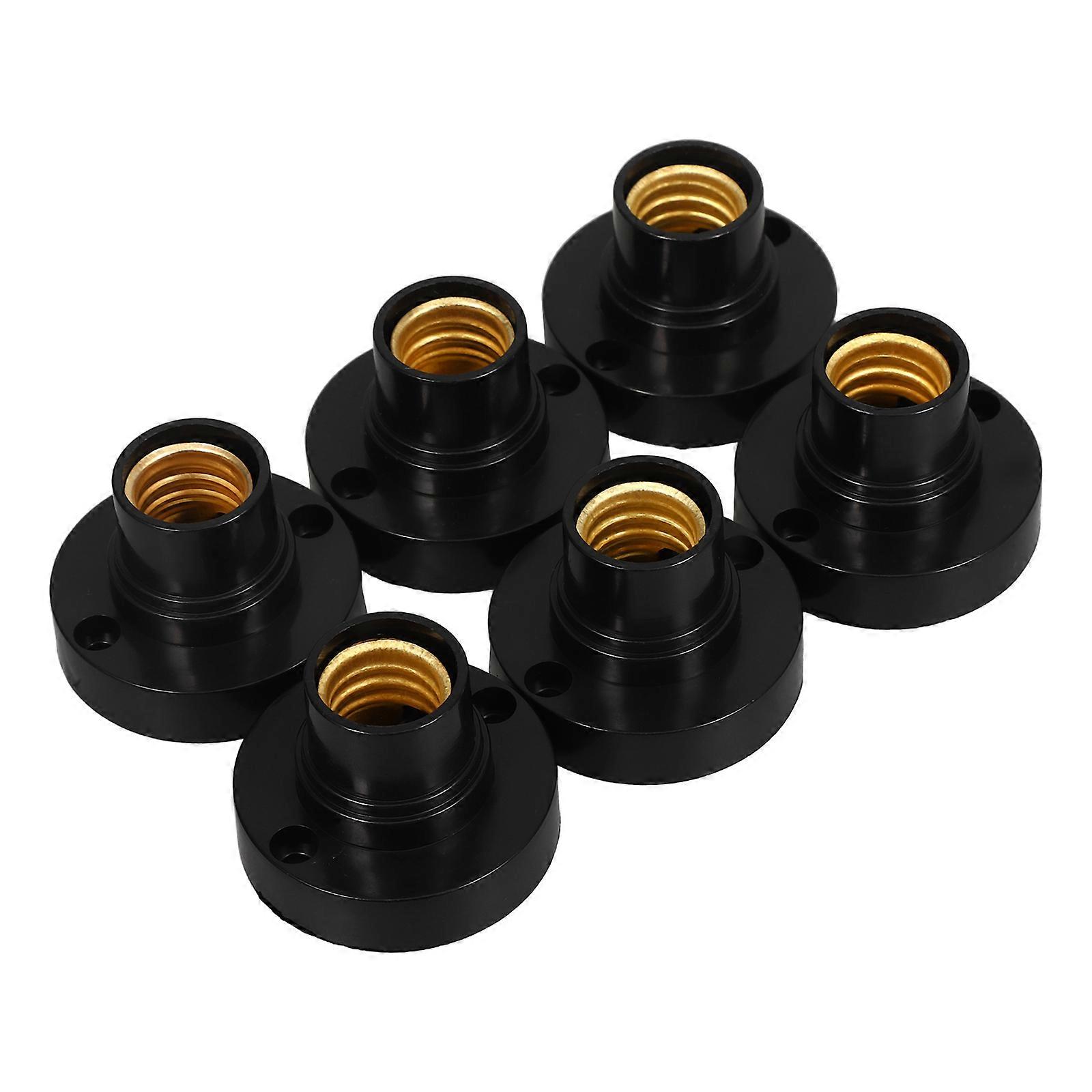 Lamp Holder Small Round LED Lamp Base for E14 Screw 6Pcs Set