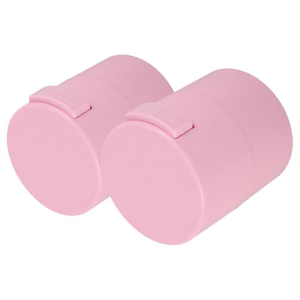 Lash Glue Airtight Container for Storage 2Pcs Pink Plastic Lash Extension Jar
