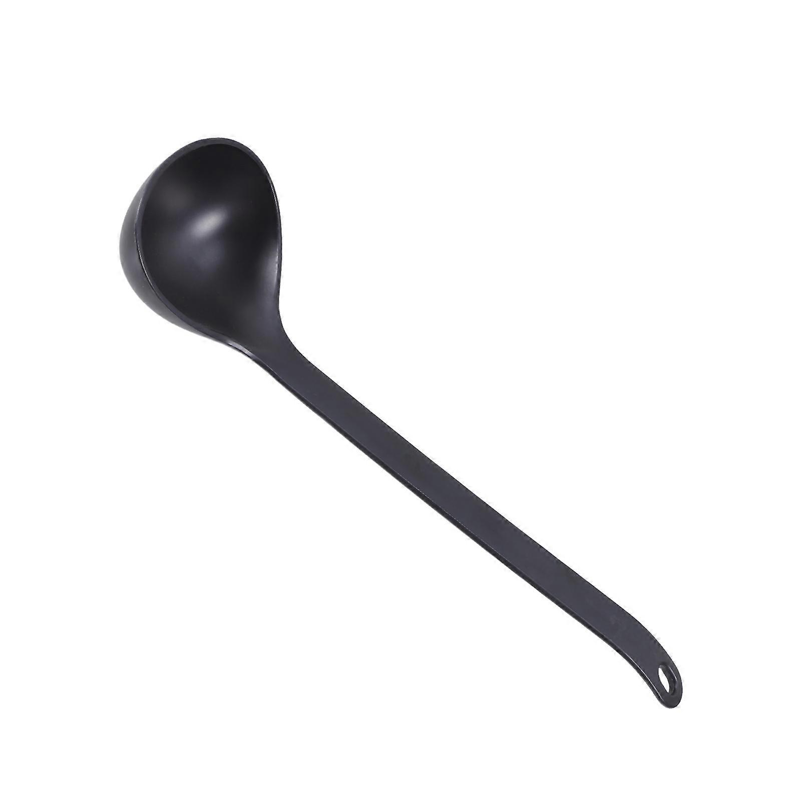 Alloy Soup Spoon for Rice Serving Heat Resistant Black Kitchen Tool