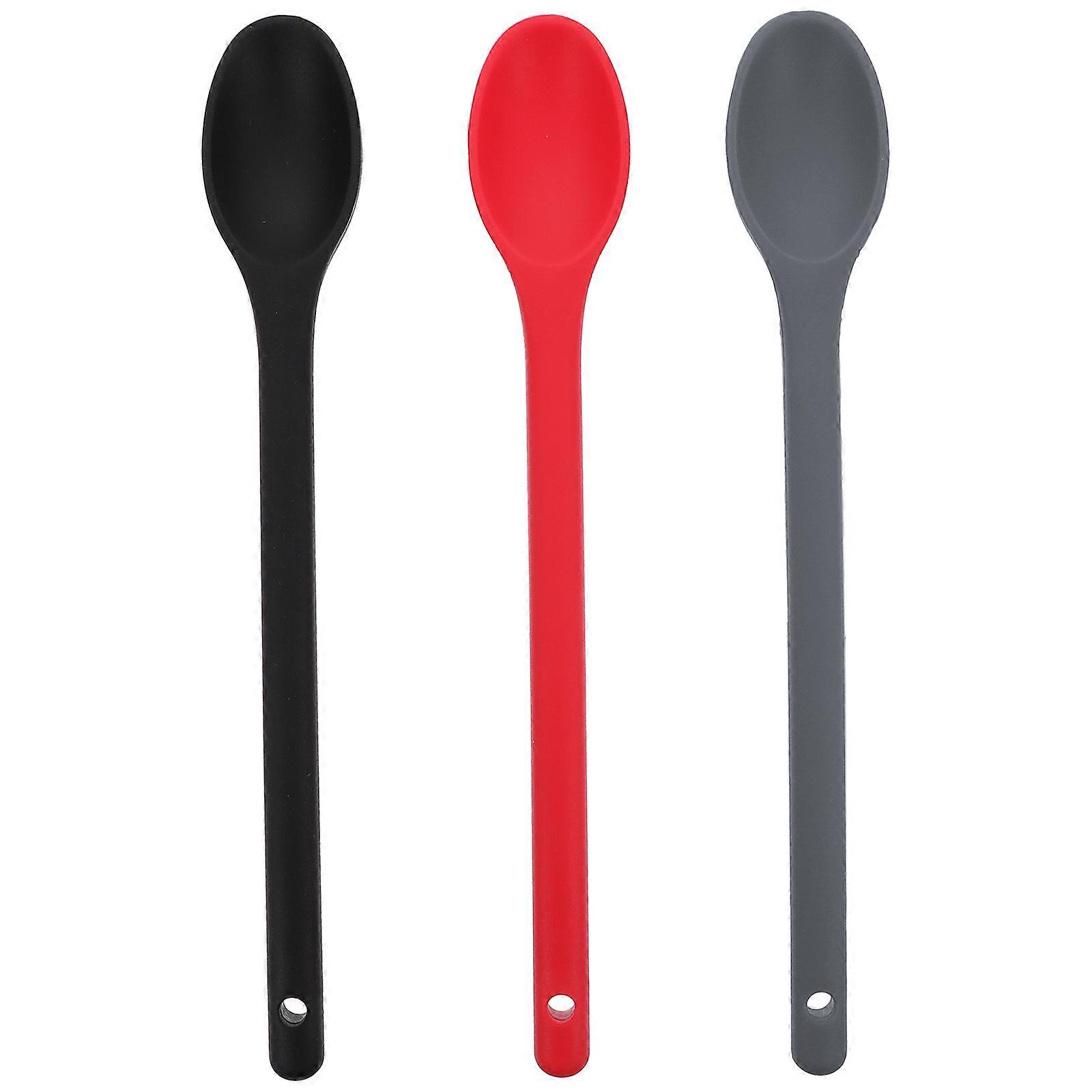 Multipurpose Silicone Spoons Baking Spoons for Kitchen Use 3Pcs Set