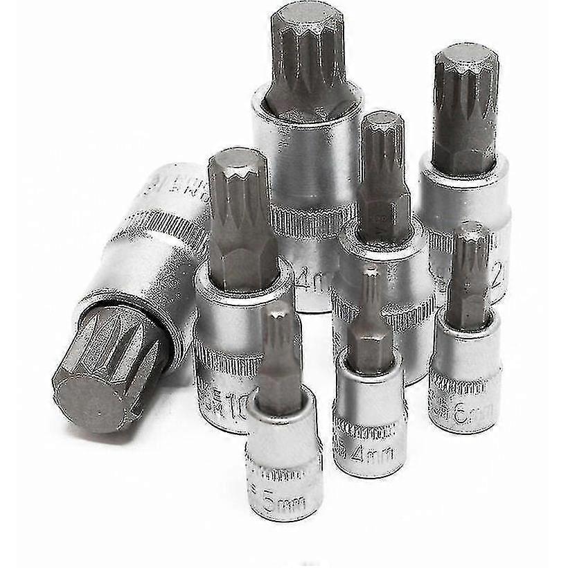 8 Piece Socket Set M4 M16 Multi Toothed Xzn