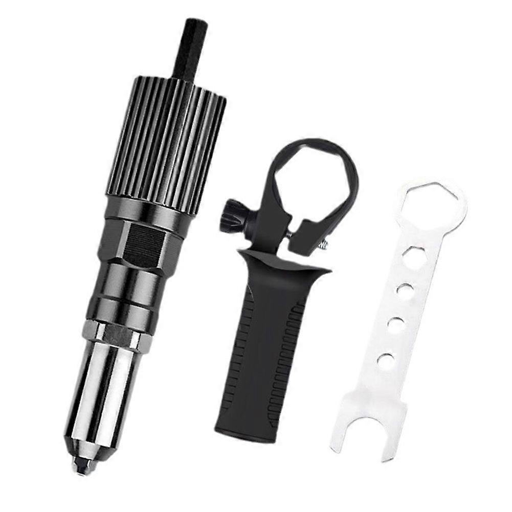 Electric Riveting Adapter, Rivet Tool Rivet Drill Attachment Power Drill Tool Kit Cordless Rivet Tool Blind Rivets