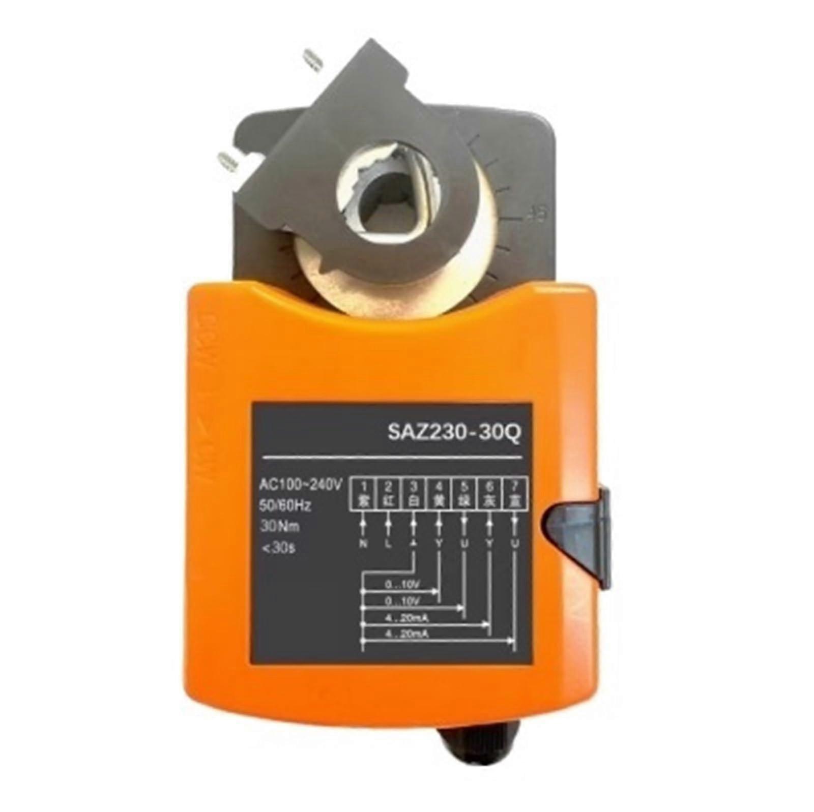 Electric Damper Actuator AC220V 30Nm HVAC Valve Controller Adjustable Angle with Manual Override