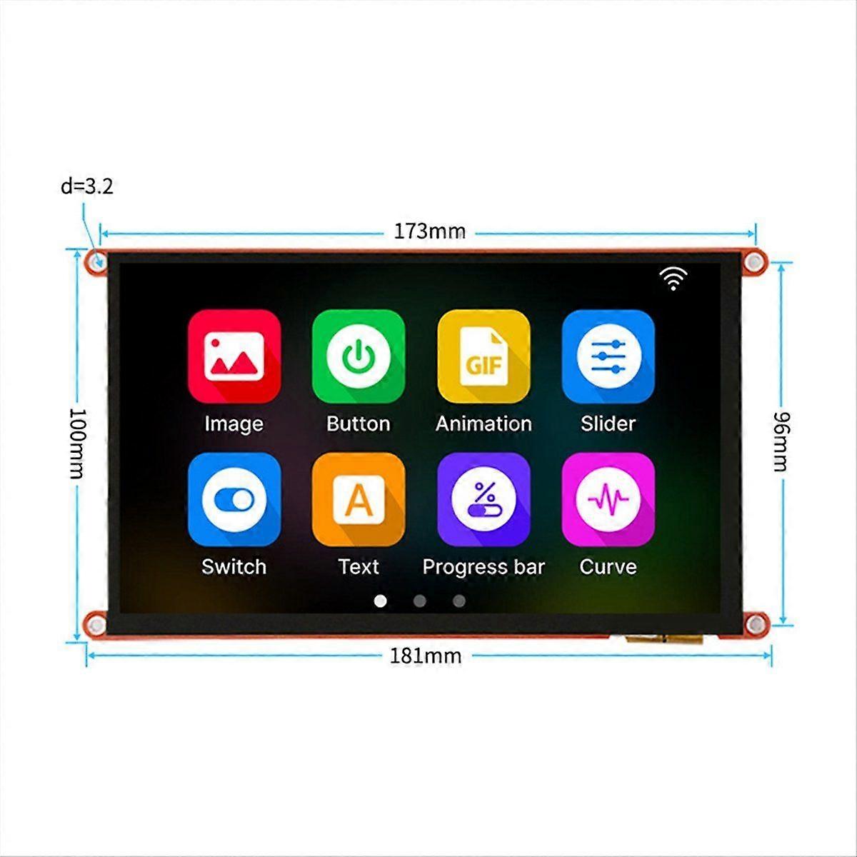 D121BBV Development Board 7 Inch IPS Capacitive Touch Screen Onboard Support GUITION Upper Layer So
