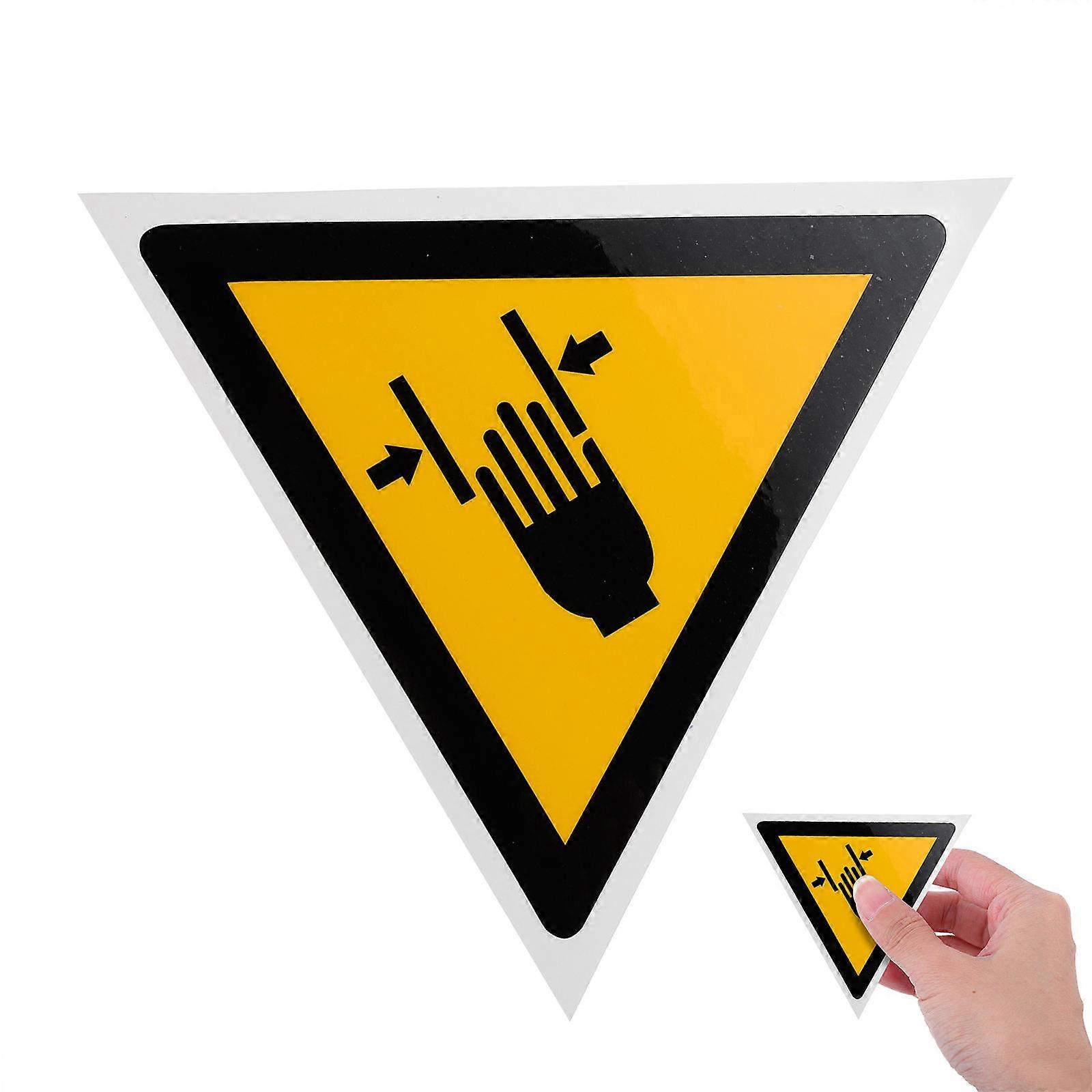 Caution Hand Crushing Sticker for Equipment Warning 2Pcs Safety Decals