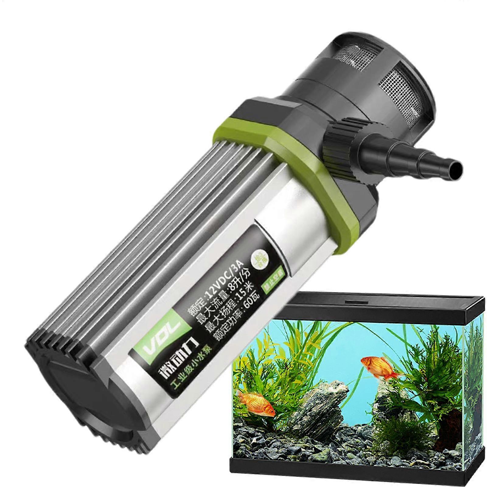 Small Water Pump 12V with  Circulation and  Priming for Aquarium and Garden Use