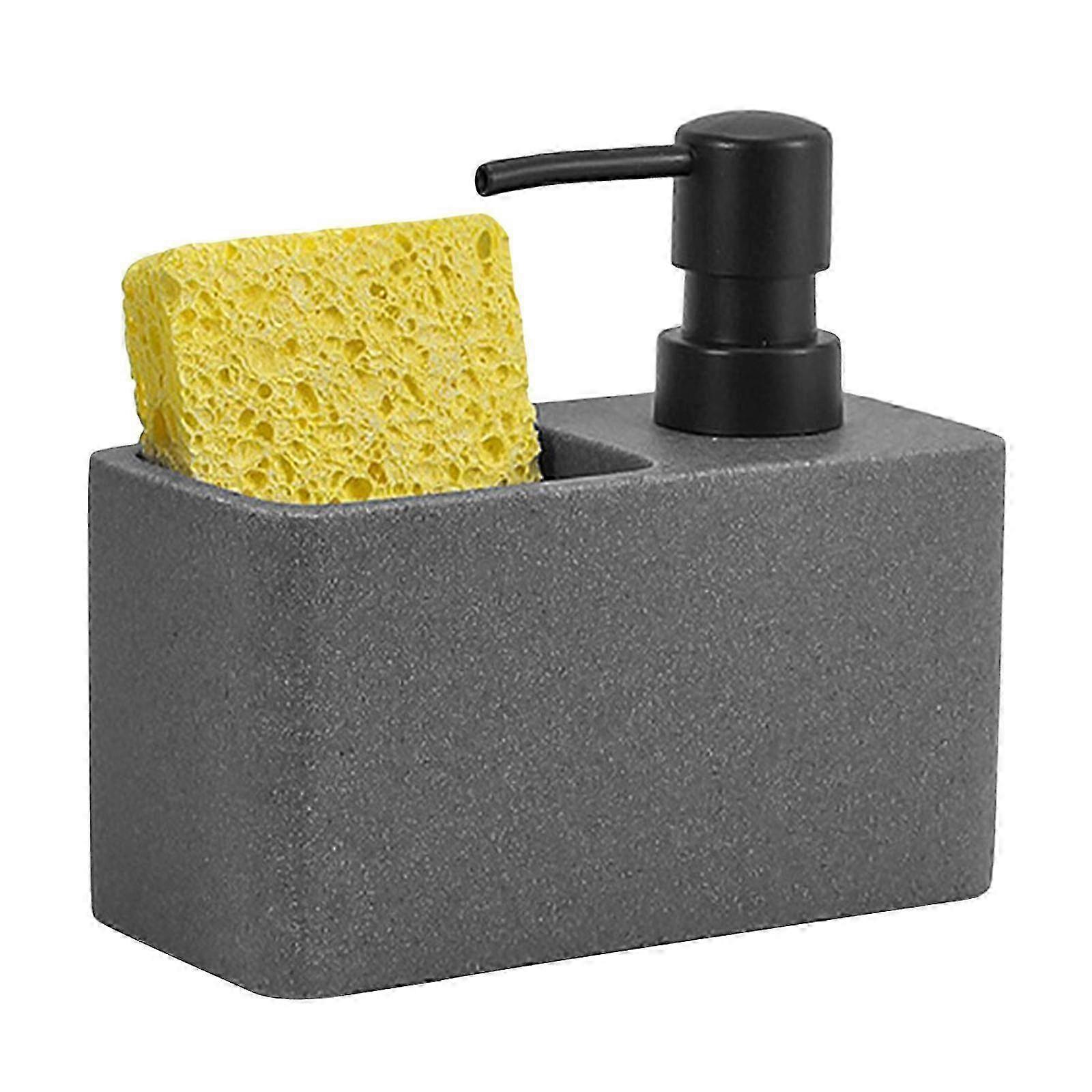 Liquid Soap Dispenser And Sponge Holder Countertop Liquid Pump Bottle