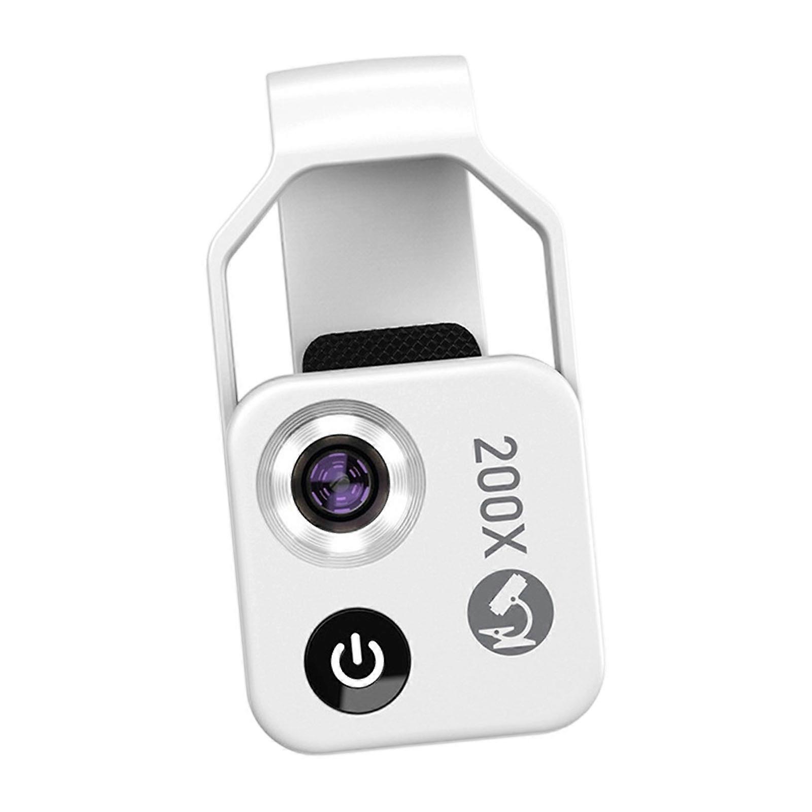 Scientific Grade Easy Carry Microscope Equipped with CPL Filter and 200x Magnification Build in LED for Clear Viewing Detailed Observation  White