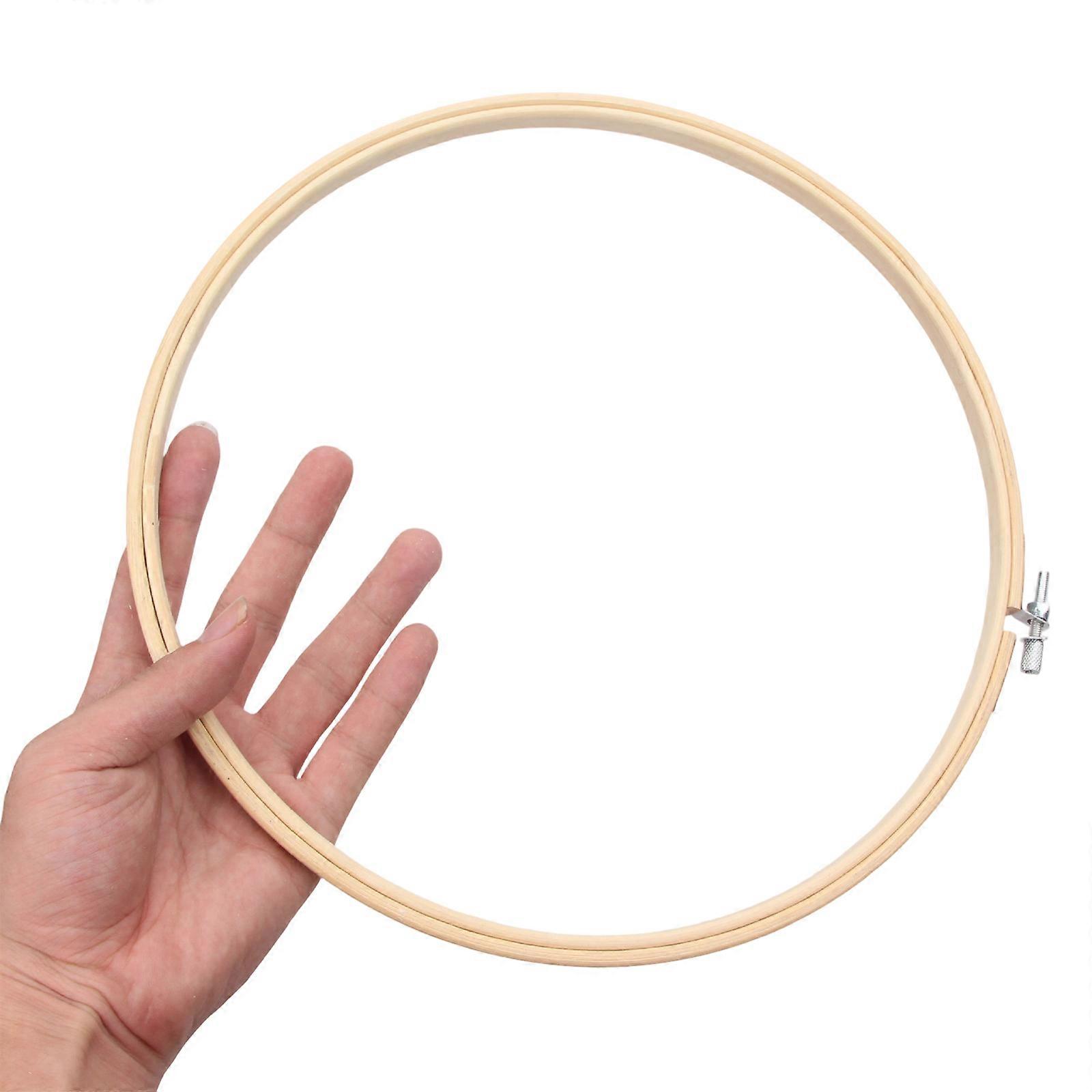 10Pieces Bamboos Embroidery Hoops for Comfortable Use in Projects and Educational Setting Multicolor