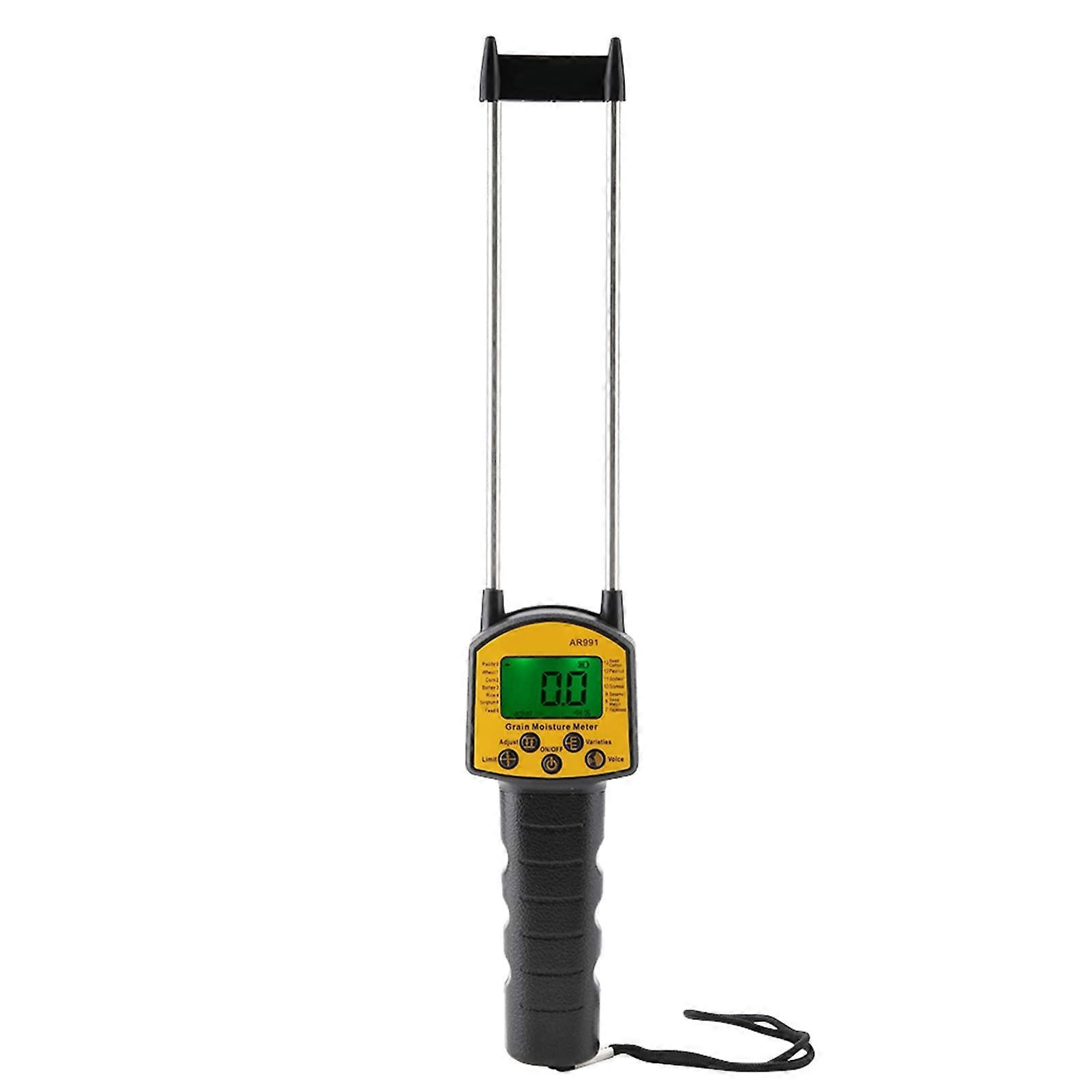 Grain Moisture Meter with Backlit LCD, MultiGrain Tester for Wheat Corn Rice Soybean Peanut