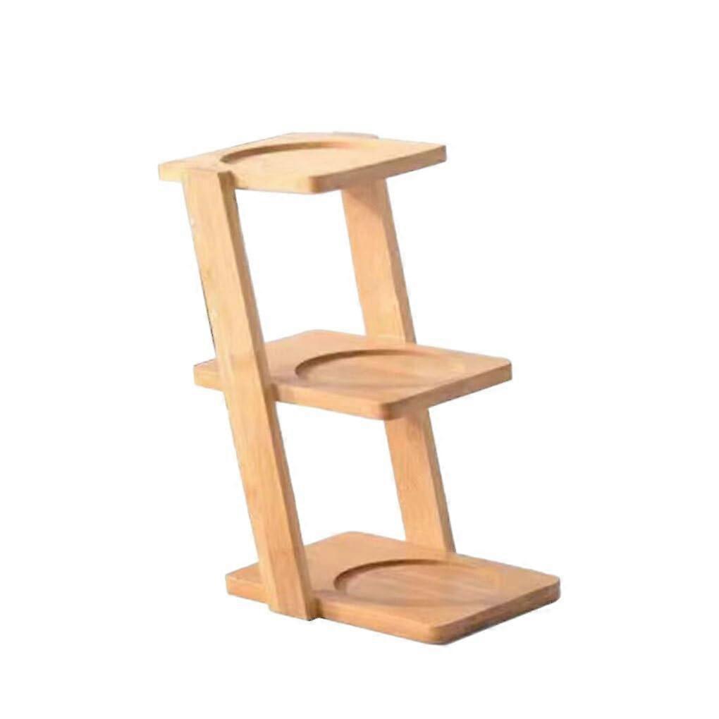 Bamboo Tabletop Plant Stand for Succulents, SpaceSaving MultiPlant Display with Natural Elegance