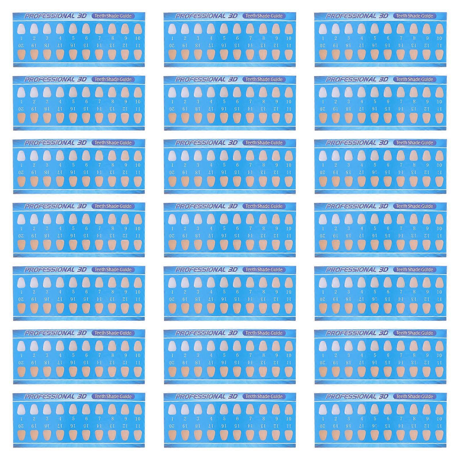 Tooth Shade 50Pcs Teeth Shade Guide Cards for Use