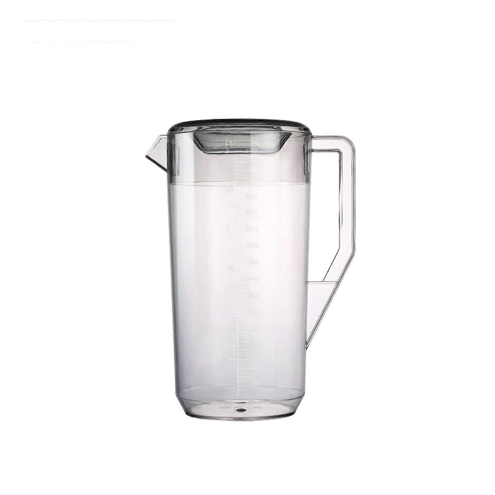 Large Capacity Clear Water Pitcher with Lid and Precision Scale for Hot or Iced Tea