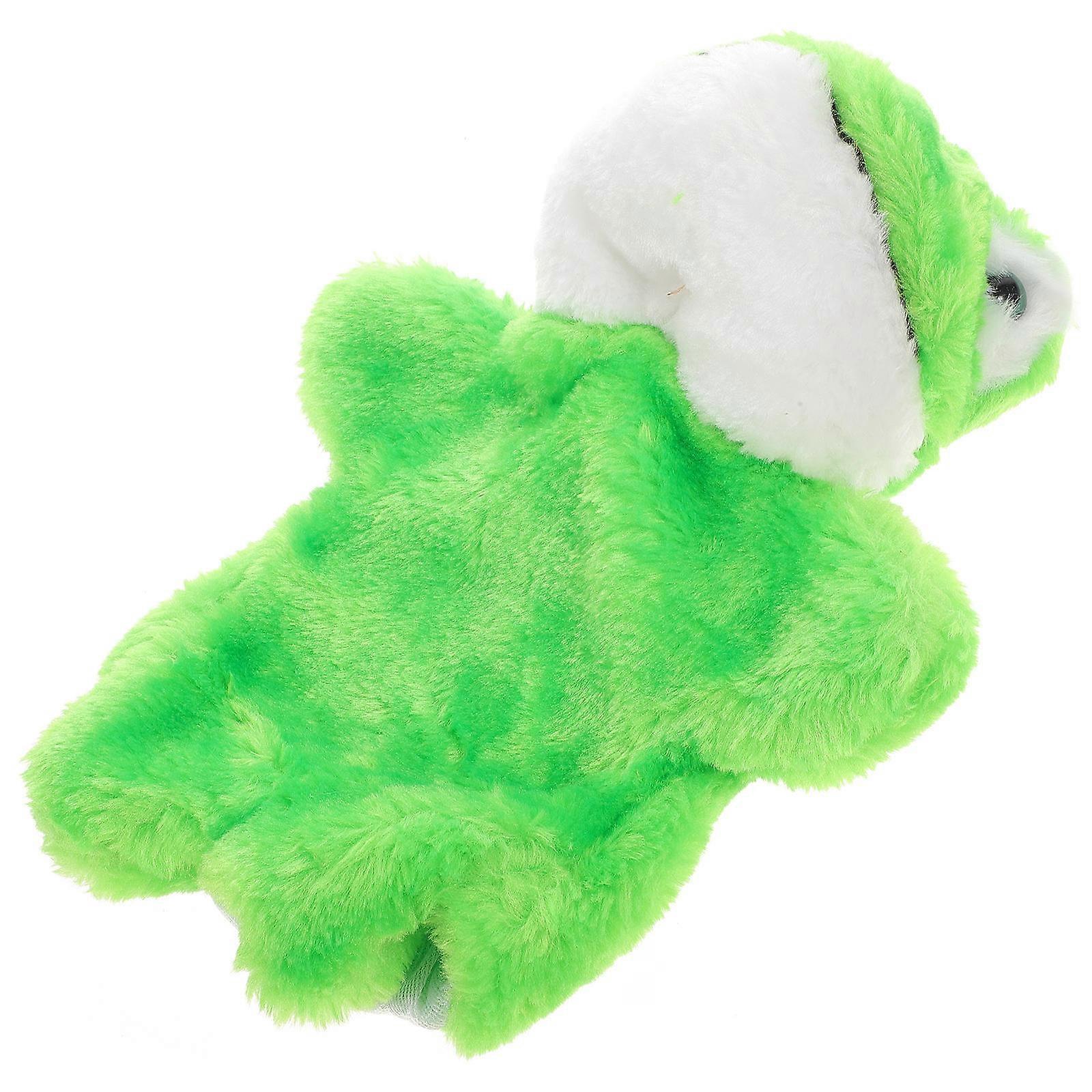 1pc Green Frog Hand Puppet for Storytelling and Play