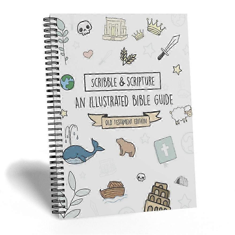 Old Testament Edition Bible Study Guide, Scribble & Scripture Illustrated Bible Guide Notepad, Fun Visual Learning for All Ages