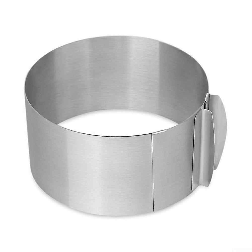 Adjustable Stainless Steel Cake Ring 1630cm with Measurement Scale for Baking and Decorating