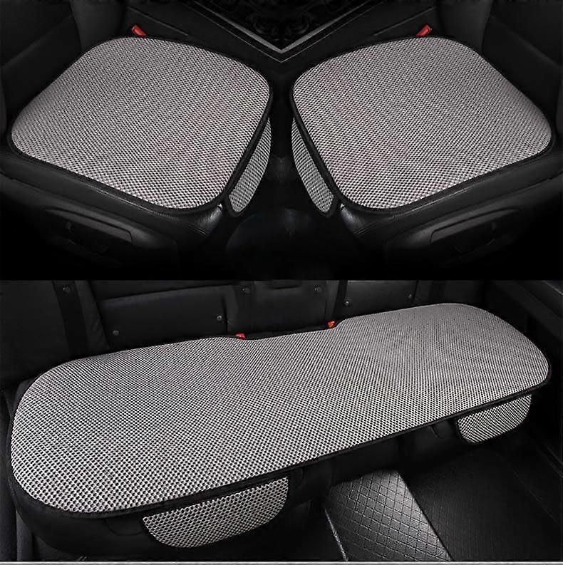 3 Pack Car Seat Covers with Breathable AllSeason Cushion Pad, Durable Universal Protector Set