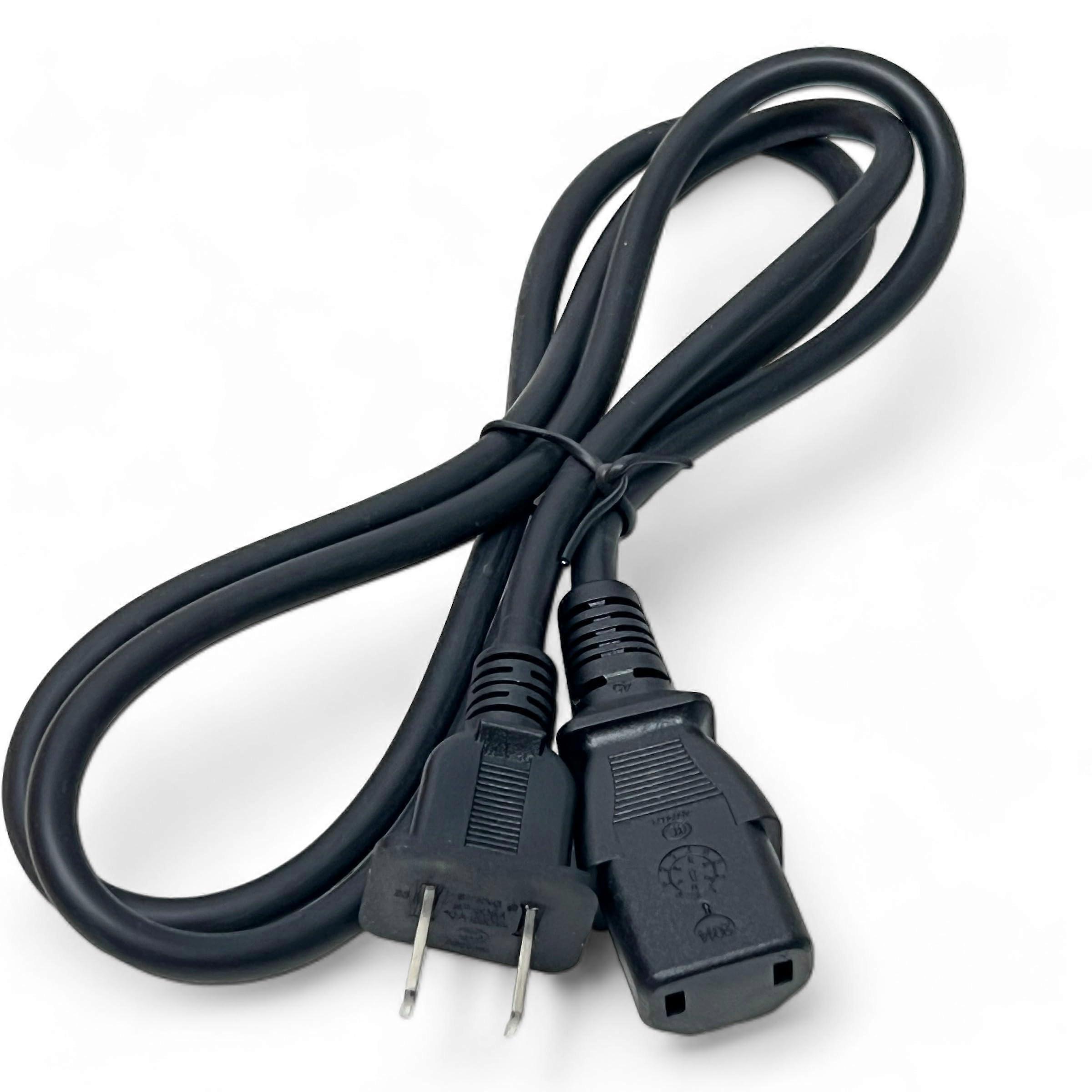 Power Supply Cable 2 Prong AC Cord for Xbox One Xbox 360 Slim E Power Brick Replacement