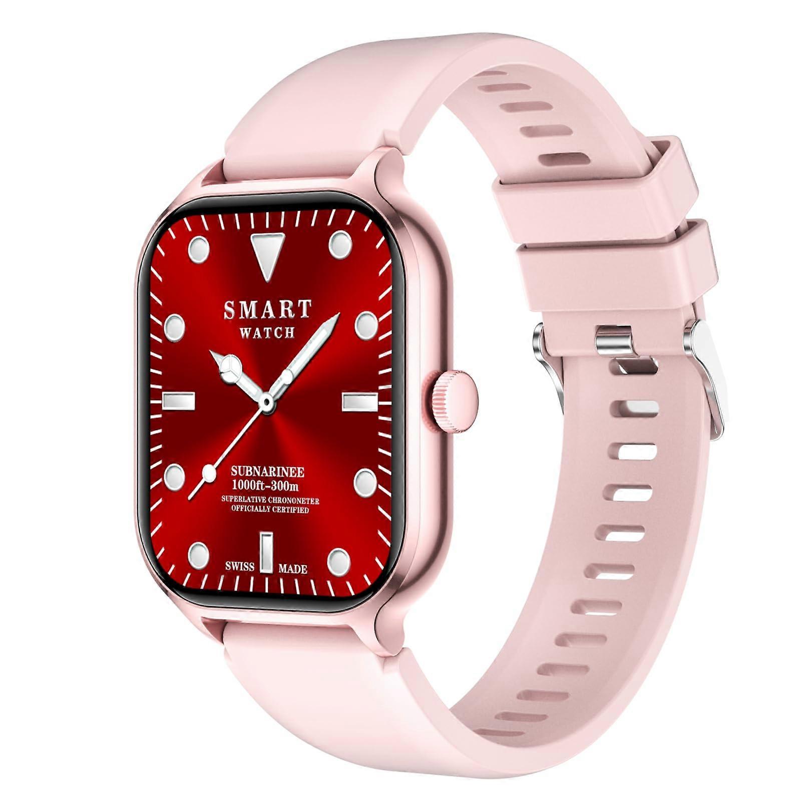 Smartwatch for Android and iOS with Call Function, 2.01' HD Screen, IP67 Waterproof Fitness Tracker, Pink