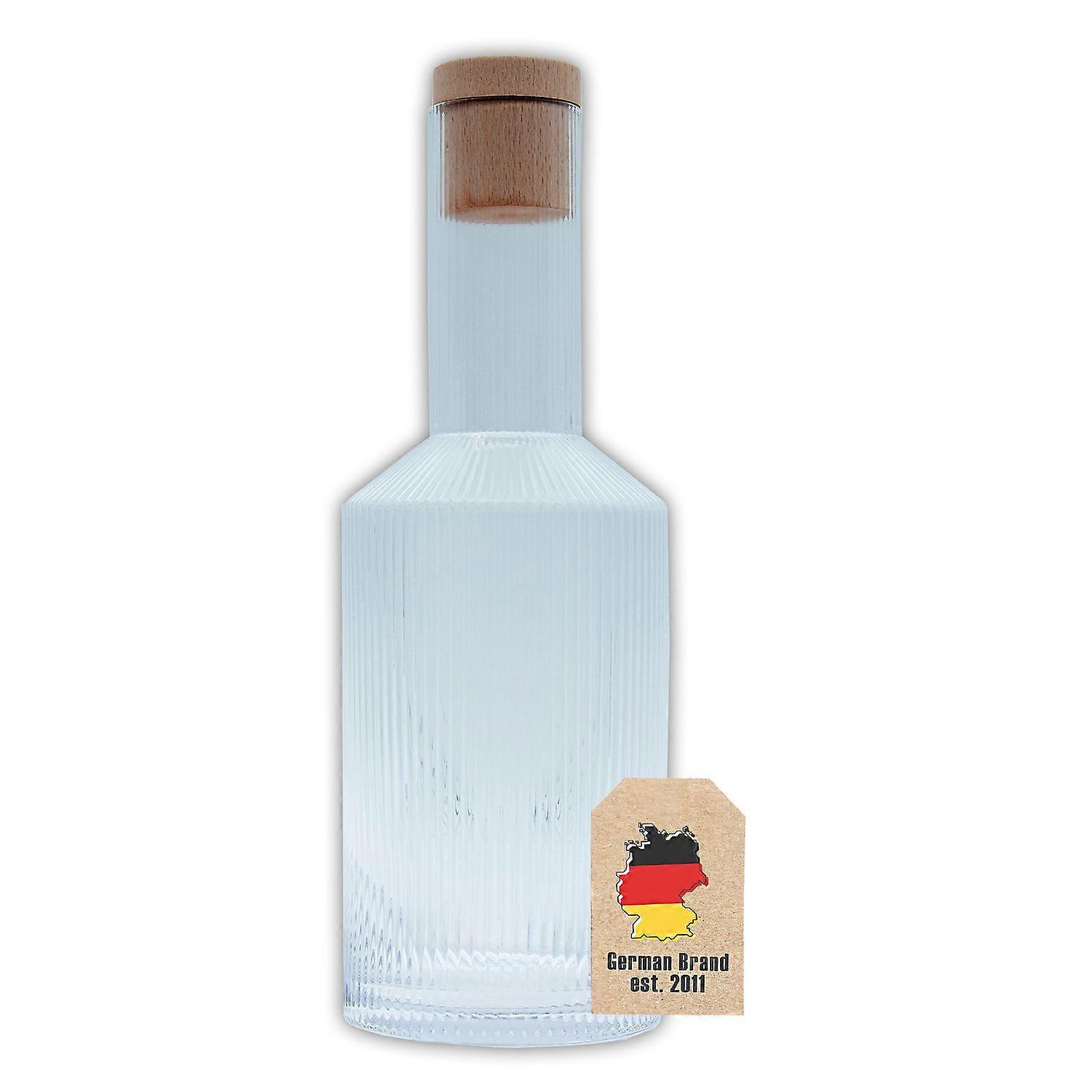 Glazen karaf met kurk - 1,7 liter inhoud - kristallen kruik karaf voor water ijsthee wijnsap