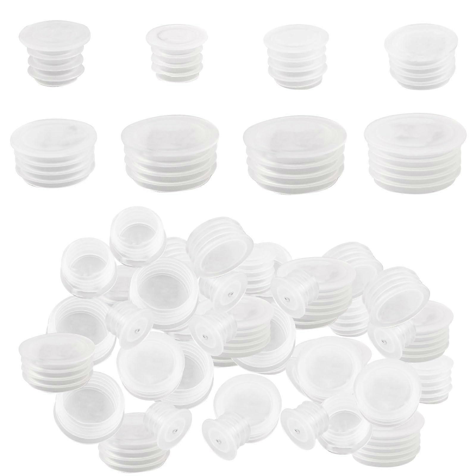Salt Shaker Stoppers 152Pcs Transparent Plastic Bottle Cap Inserts Multiple Size Reusable Durable