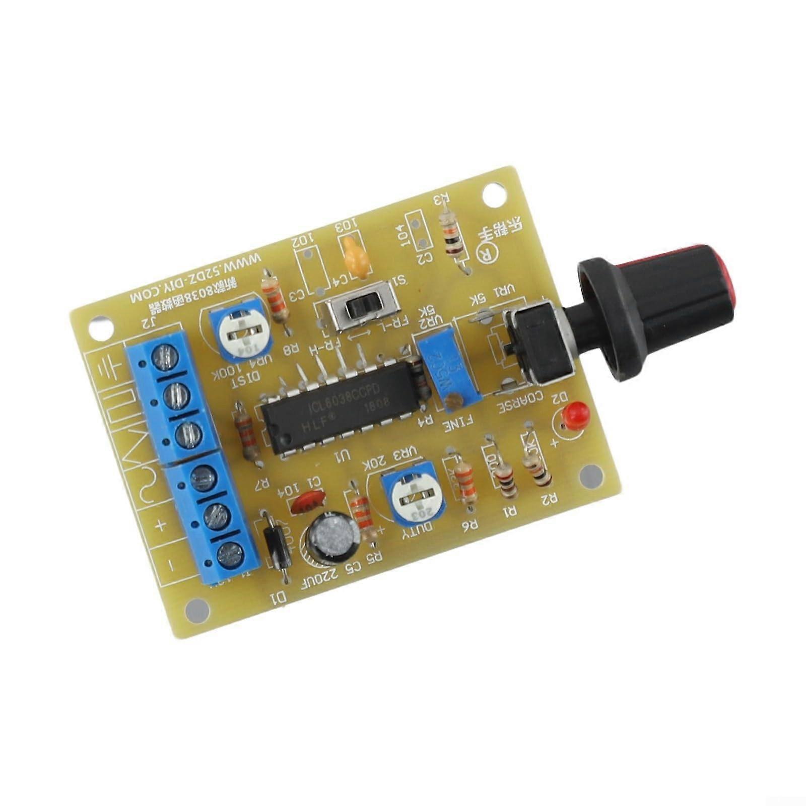 ICL8038 Function Signal Generator Kit with Multiple Waveform Output for Electronics Projects
