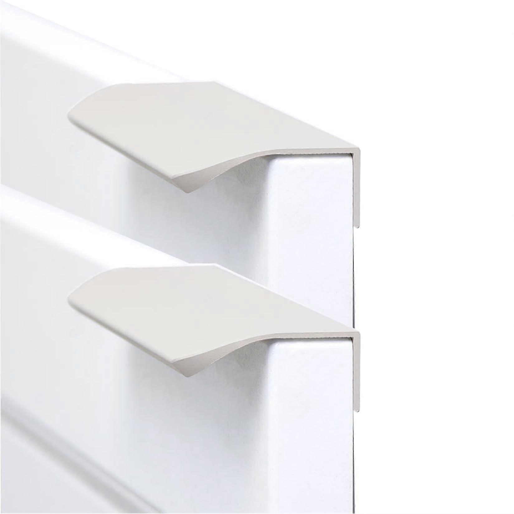 Grey Aluminium Cabinet Handles 150mm, Modern Concealed Kitchen Cupboard Pulls for Wardrobe